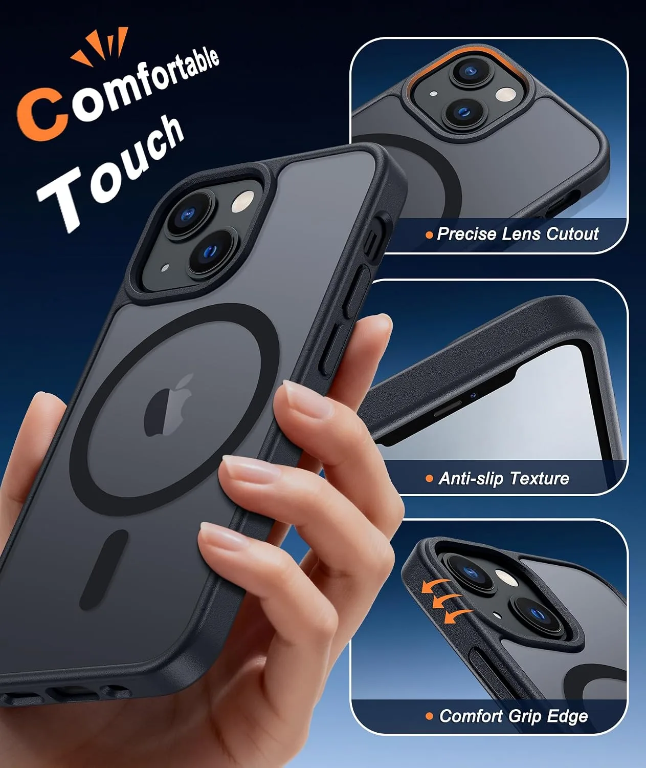 FNTCASE for iPhone 13 Mini/iPhone 12 Mini Case Fit for MagSafe Black