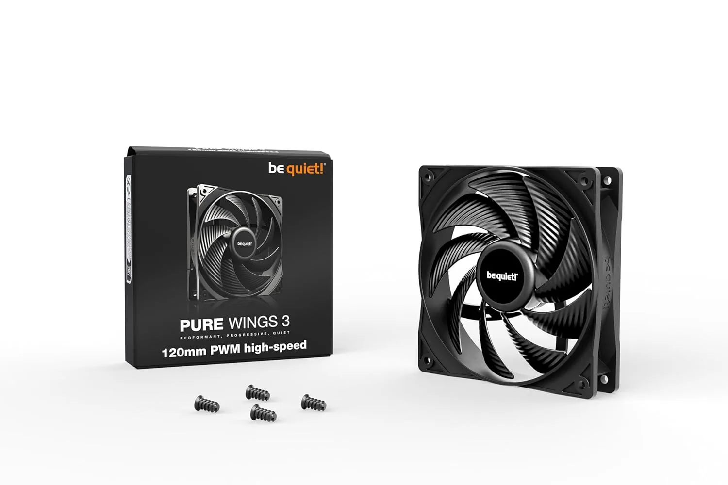be quiet! Pure Wings 3 120mm PWM High-Speed Case Fan, Maximum Airflow