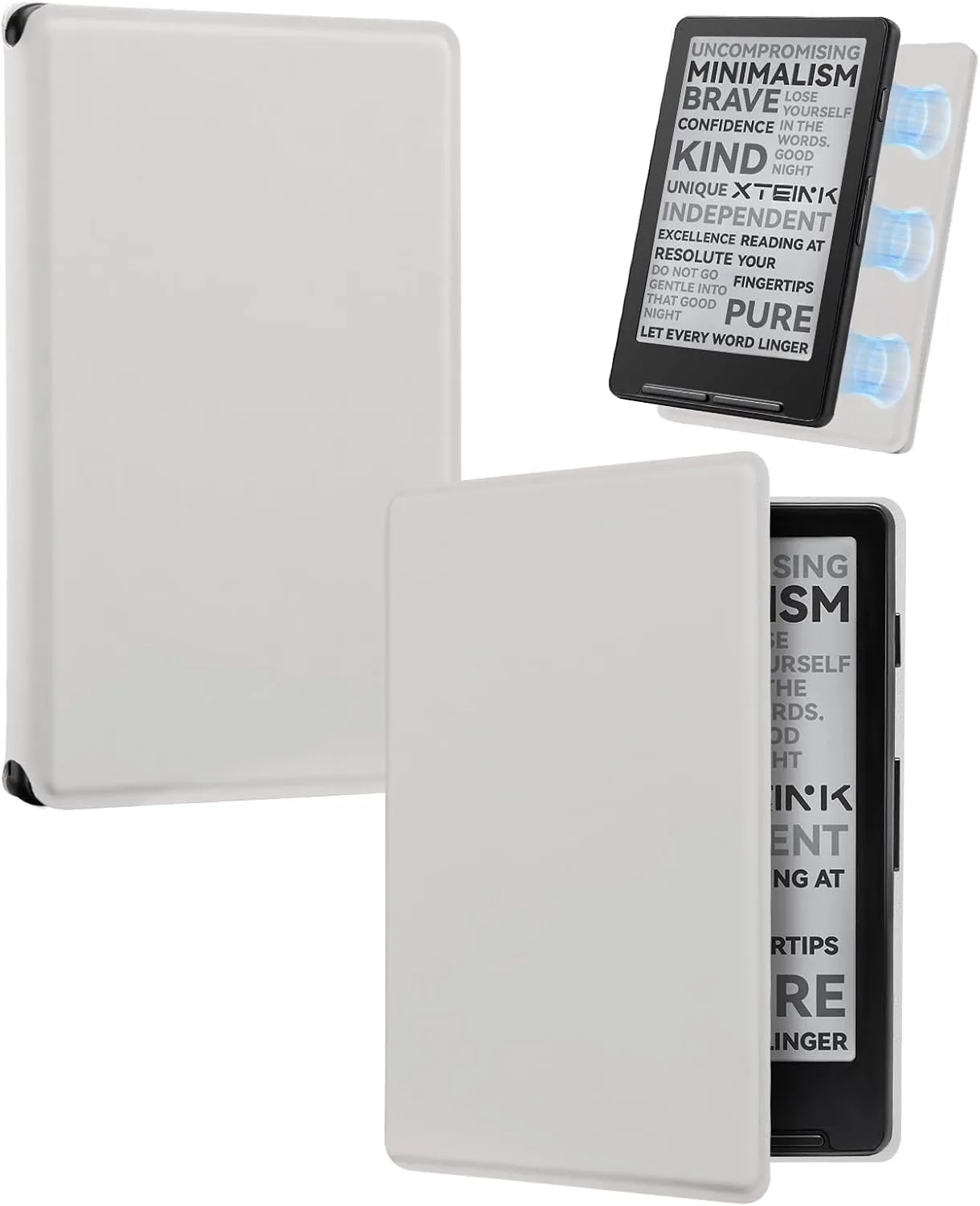 CoBak Magnetic Case for XTEINK X4, Ultra-Lightweight Protective Cover for Xteink X4 E-Reader, Secure Magnetic Attachment(Grey)