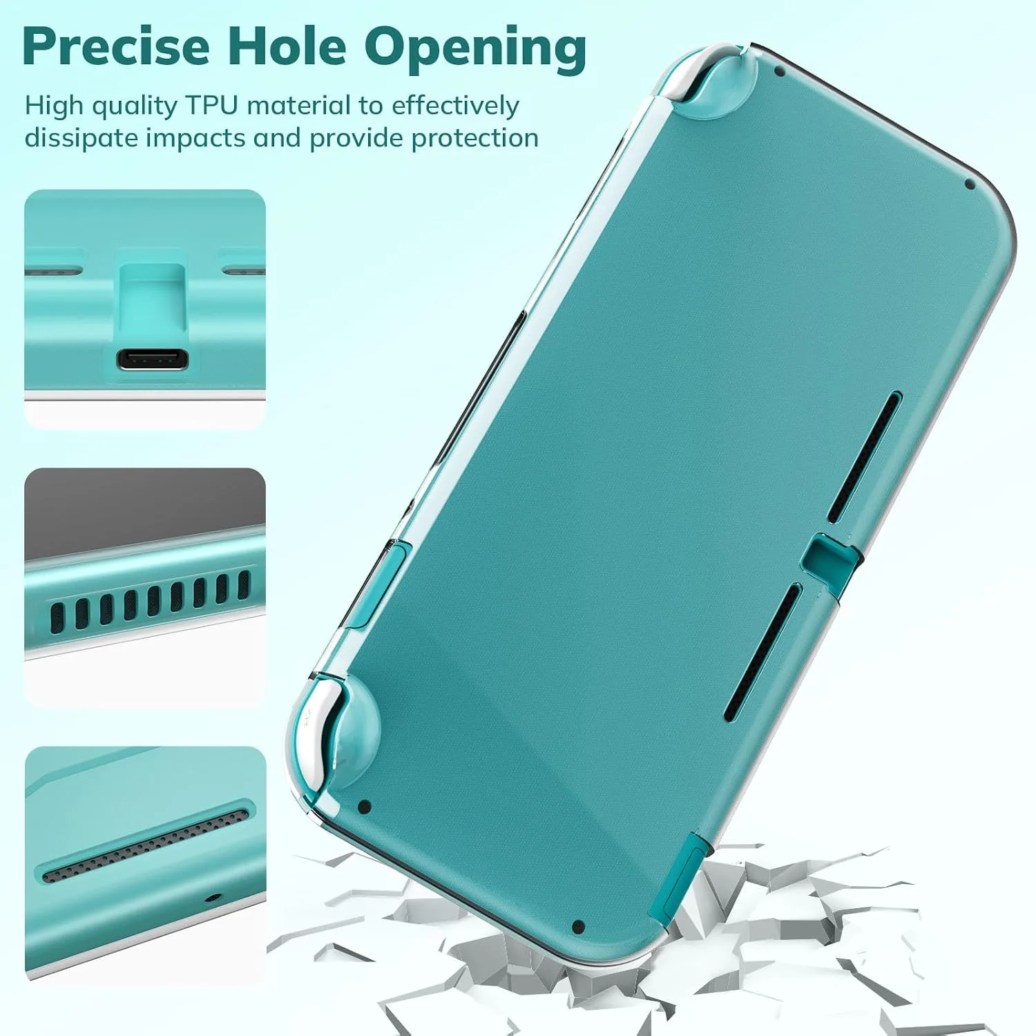 Younik Switch Lite Case, 14 in 1 Accessories Kit for NS Switch Lite (2019)