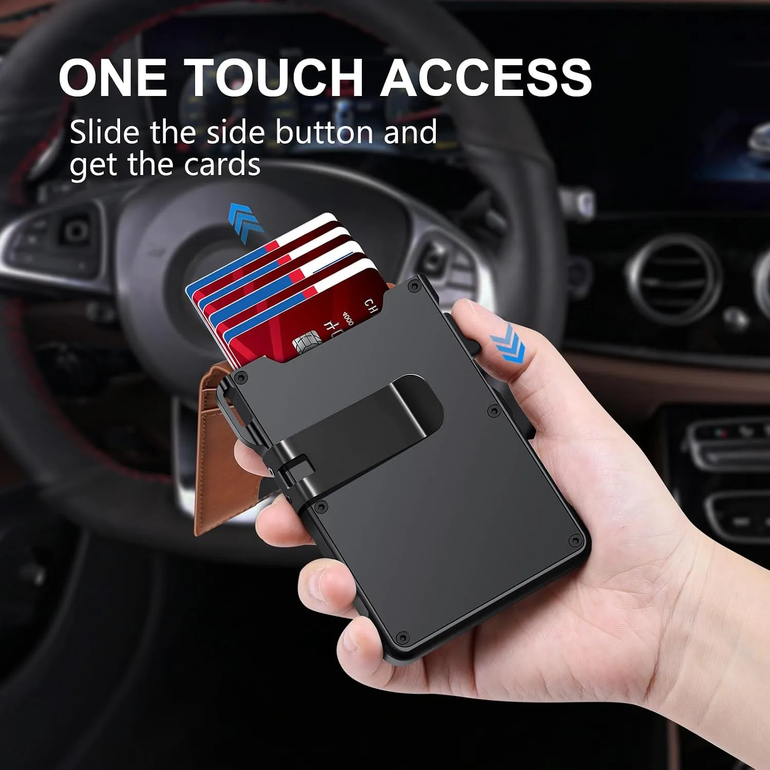 Airtag Wallet for Men Smart Wallet for Air Tag RFID Blocking Minimalist