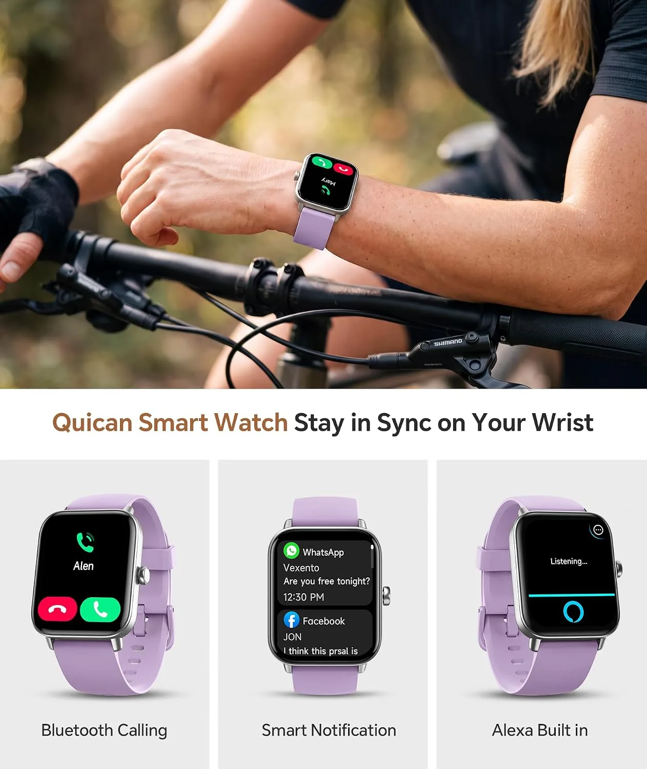 Smart Watch for Women/Men, Bluetooth Calling, Alexa built-in, iOS Android