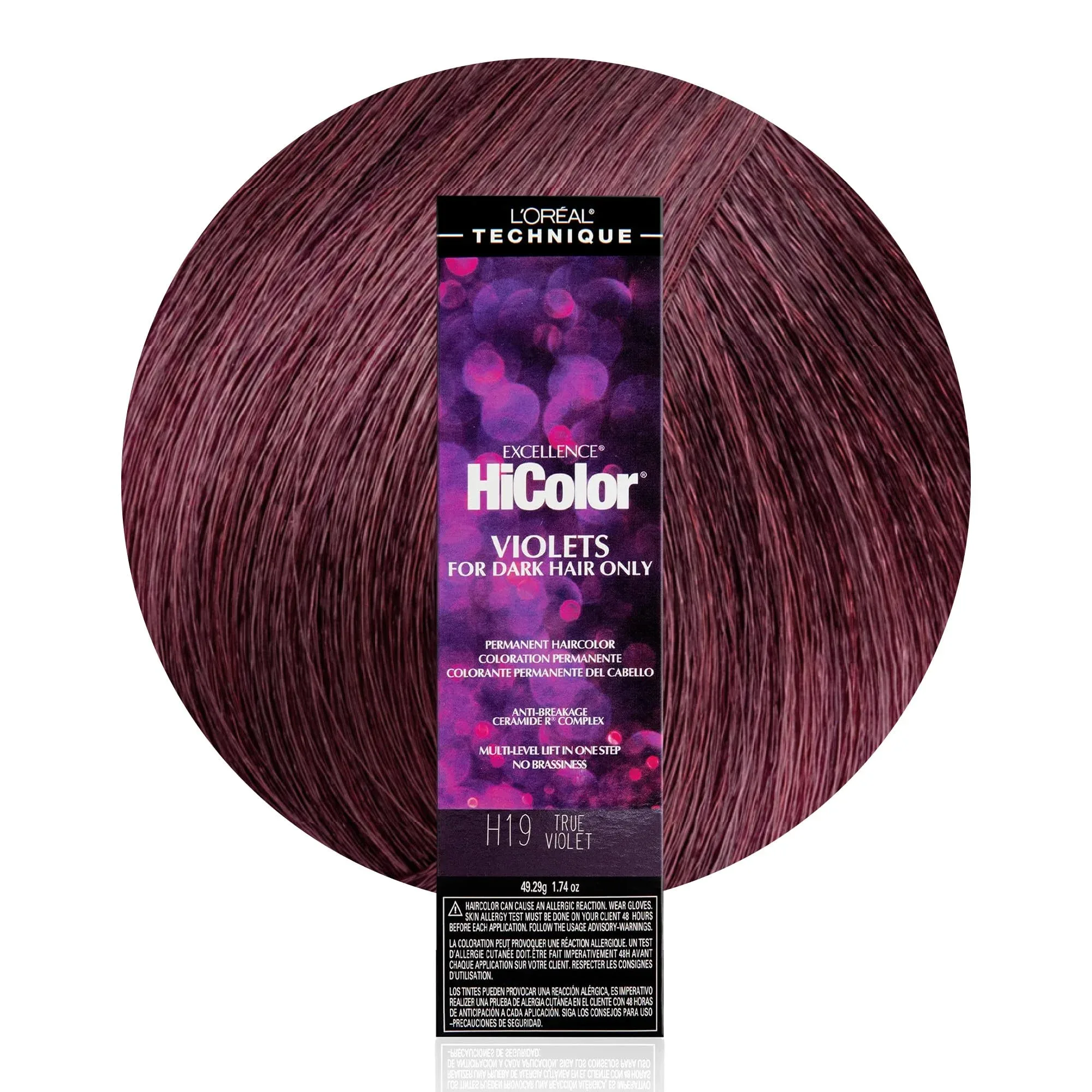 Tintura Permanente L'Oréal Technique HiColor Violet & Blacks para Cabello Oscuro