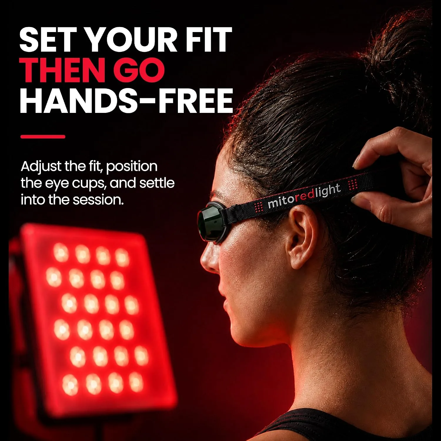 PRO Red Light Therapy Goggles for Near Infrared Eye Protection (IR3 Dark)