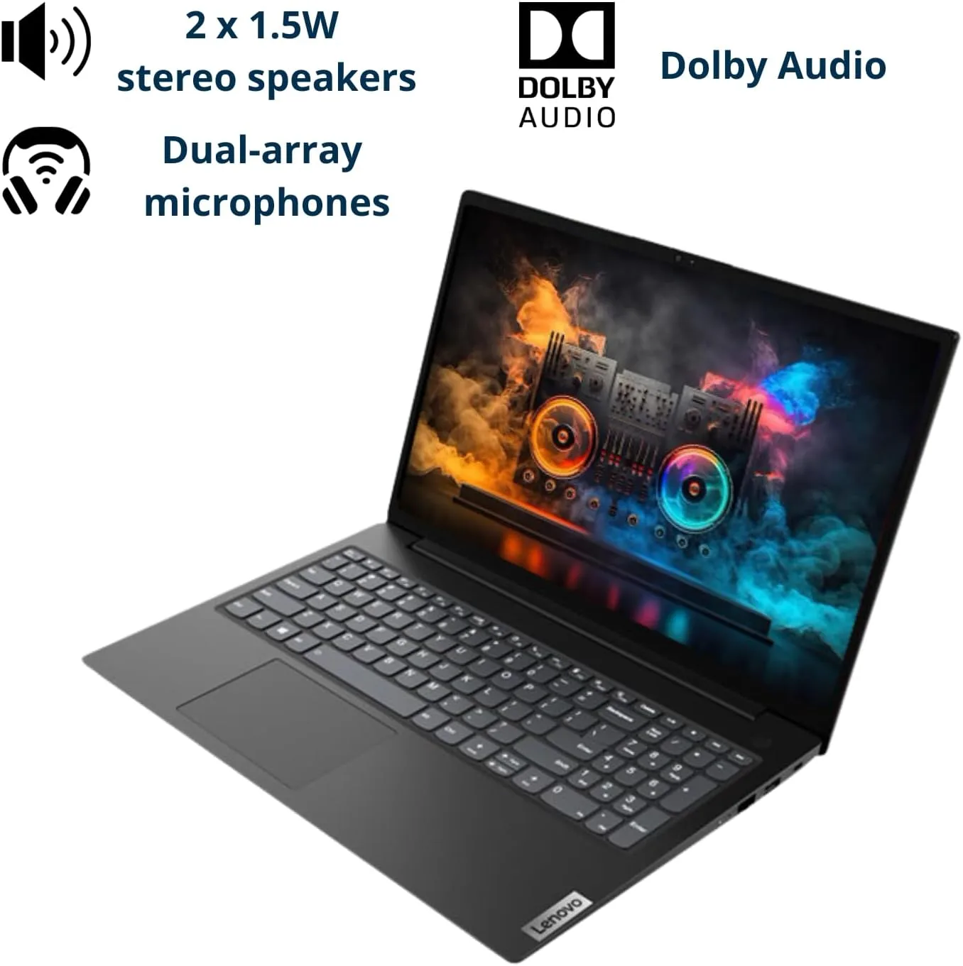 Lenovo V15 Laptop, 15.6" FHD Display, AMD Ryzen 5 5500U Processor (Beat i7-1065G7), 16GB RAM, 2TB SSD, RJ-45, Numeric Keypad, Wi-Fi, Windows 11 Pro, Additional 1 Yr ADP