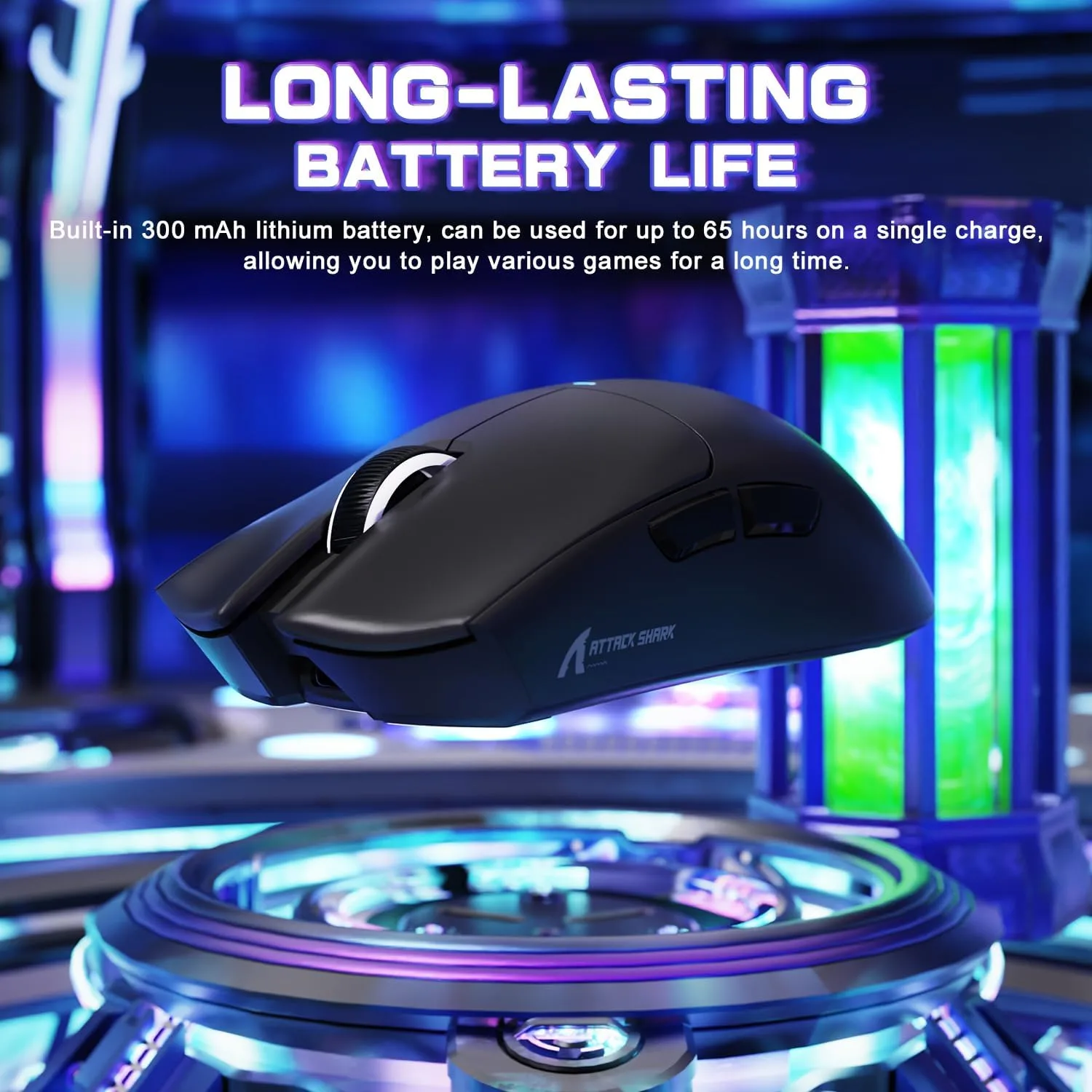 ATTACK SHARK X11 SE Ultra-Light Wireless Gaming Mouse, Black