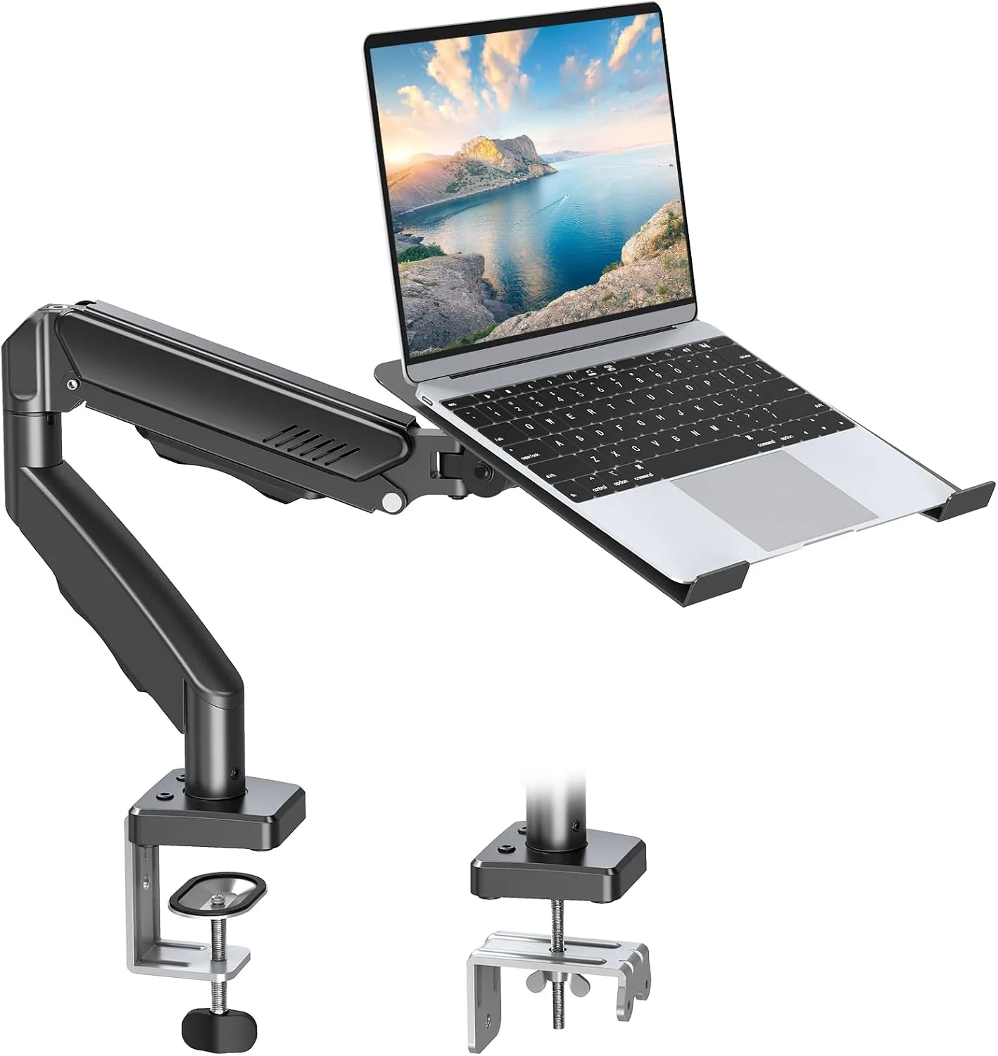 Base para monitor y laptop Mount Pro brazo ajustable para escritorio hasta 17" laptop y 32" monitor