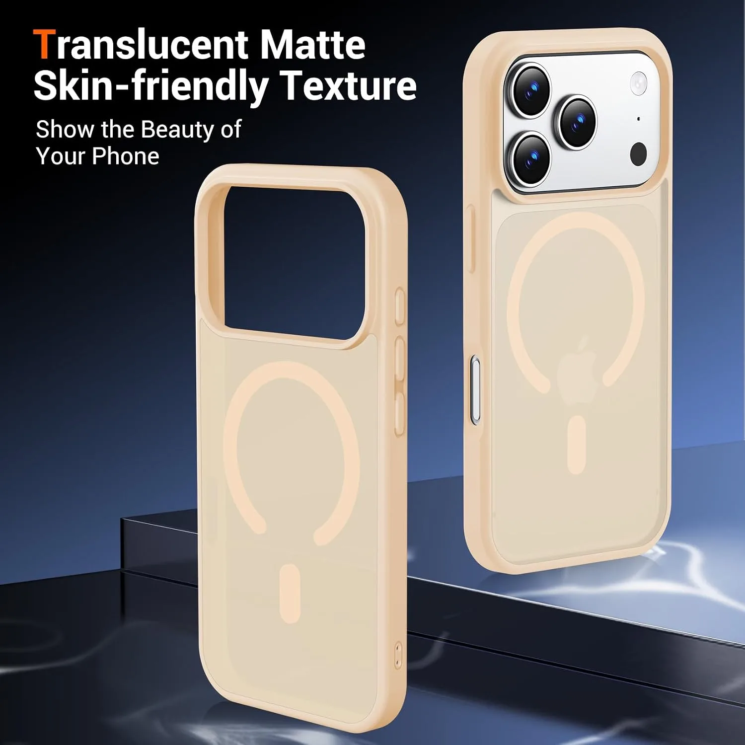 Temdan for iPhone 18 Pro Max Case/iPhone 17 Pro Max Case, Beige