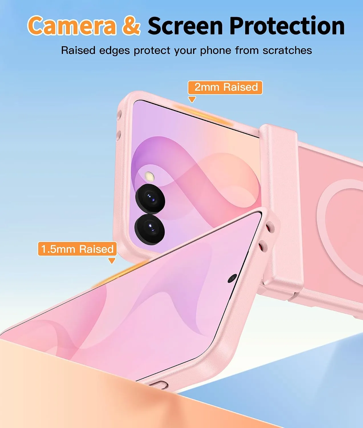FNTCASE for Samsung Galaxy Z Flip 8 Case, Fit for Magsafe, Hinge Protection