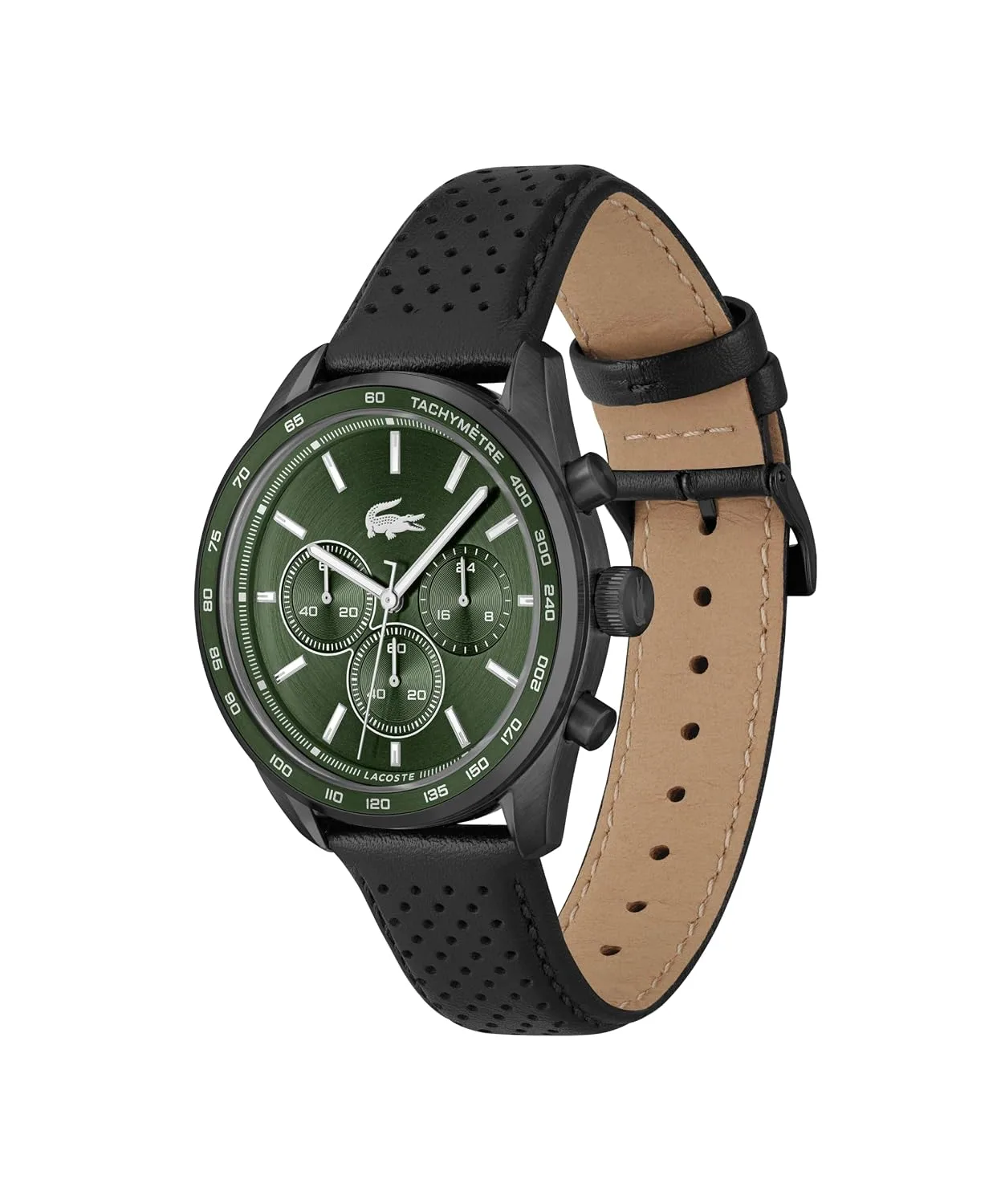 Lacoste Boston Men's Chronograph Watch - Classic Stainless Steel - Tachymeter - Water Resistant up to 5ATM/50 Meters - Modern Design for Him - 42mm