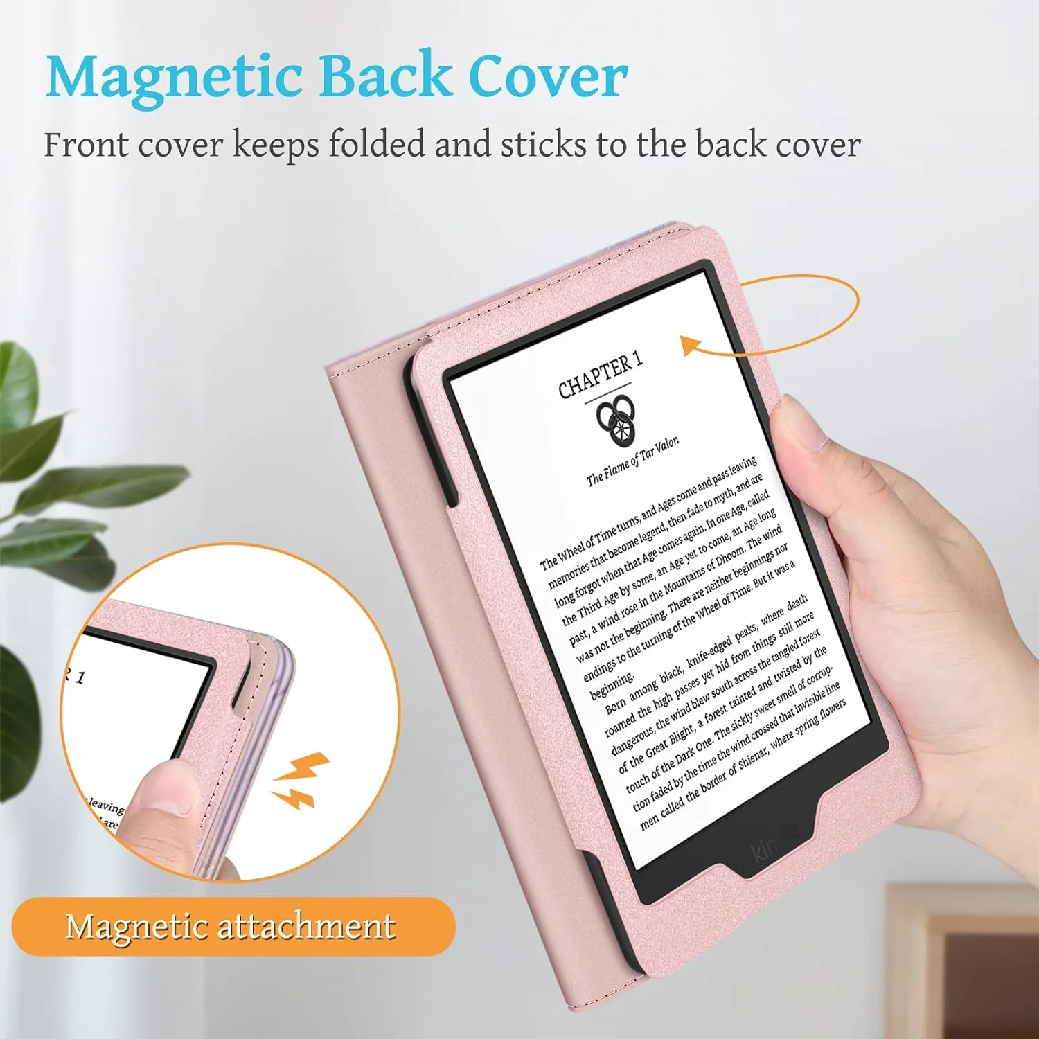 Fintie Stand Case for 6" Kindle 11th Generation 2024/2022,Glittering Marble
