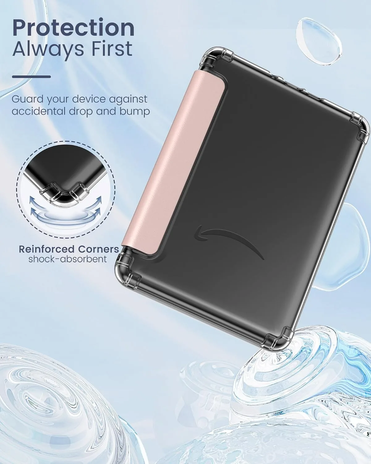 MoKo Case for Kindle Paperwhite 12th Gen & Colorsoft 2024,Rose Gold