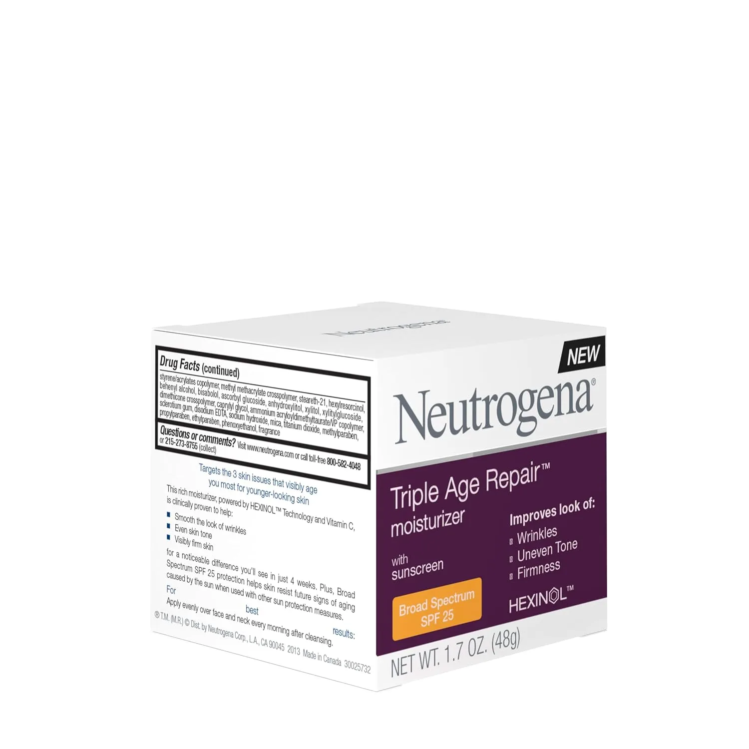 Neutrogena Triple Age Repair Face Moisturizer, SPF 25, 1.7 fl. oz