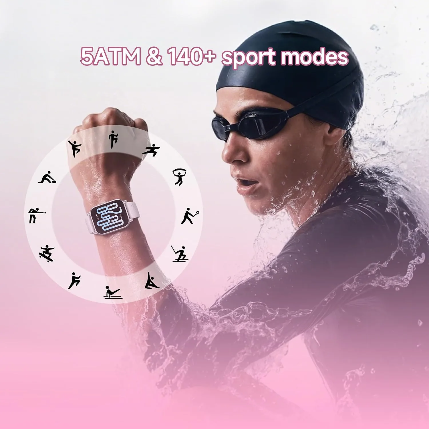 XIAOMI Redmi Watch 5 Active Fitness Smartwatch, 18-Day, BT Calling, 5ATM