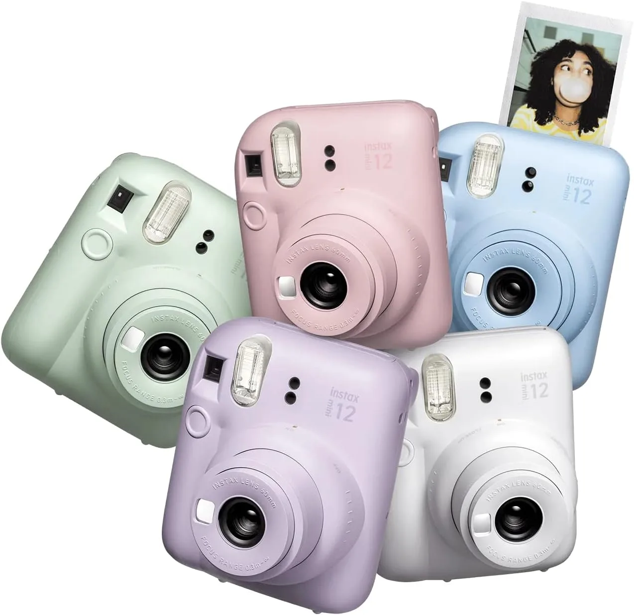 Fujifilm Instax Mini 12 Instant Camera Mint Green + Fuji Film Value Pack (40 Sheets) + Shutter Accessories Bundle, Incl. Compatible Carrying Case, Quicksand Beads Photo Album 64 Pockets