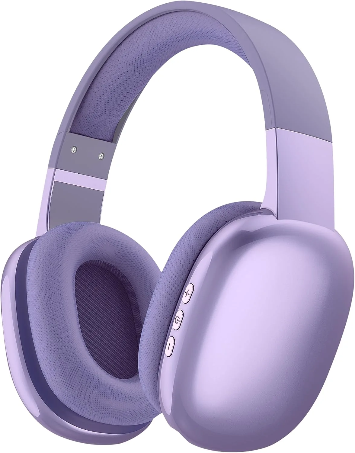 Gabba Goods Platinum Vibe Wireless Over Ear Bluetooth Headphones With Microphone - Noise Reduction - Bluetooth, Wired, Built In Micro SD For Travel, Home, Work TV, PC, Gaming, Cellphone (Lavender)