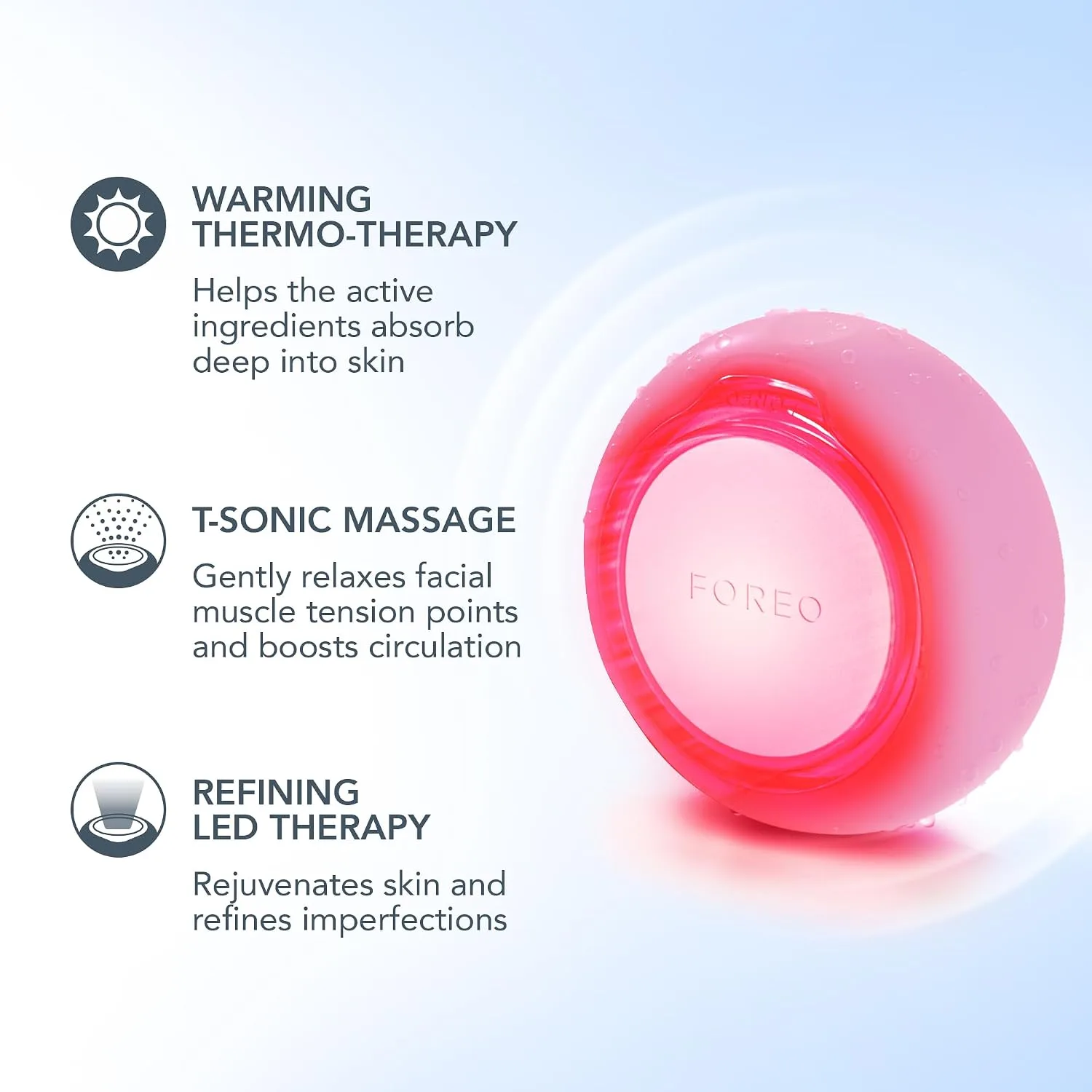 FOREO UFO 3 mini Face Mask Skincare - Face Moisturiser, Red Light