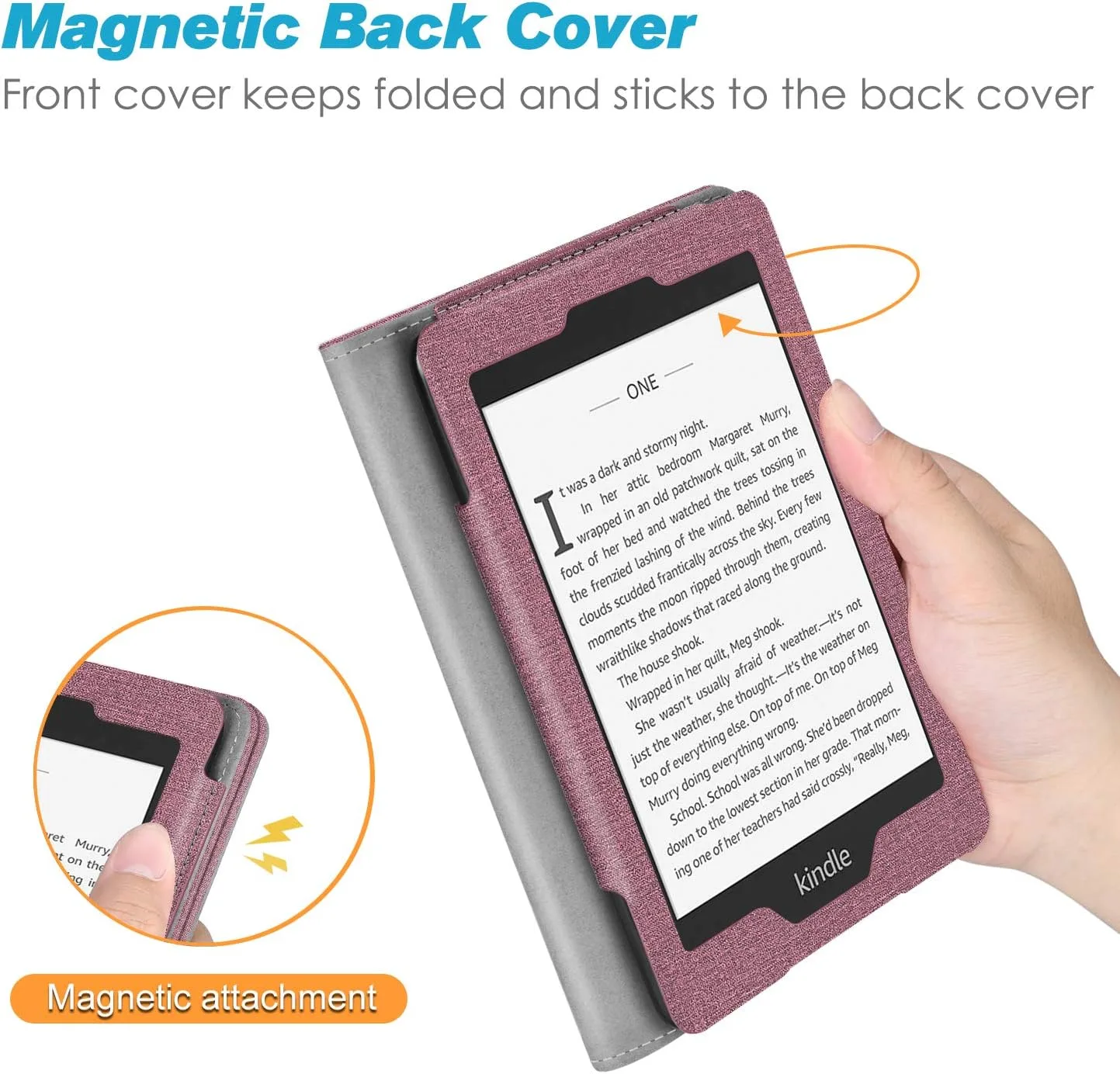 Fintie Stand Case for 6" Kindle Paperwhite 10th Gen 2018, Plum