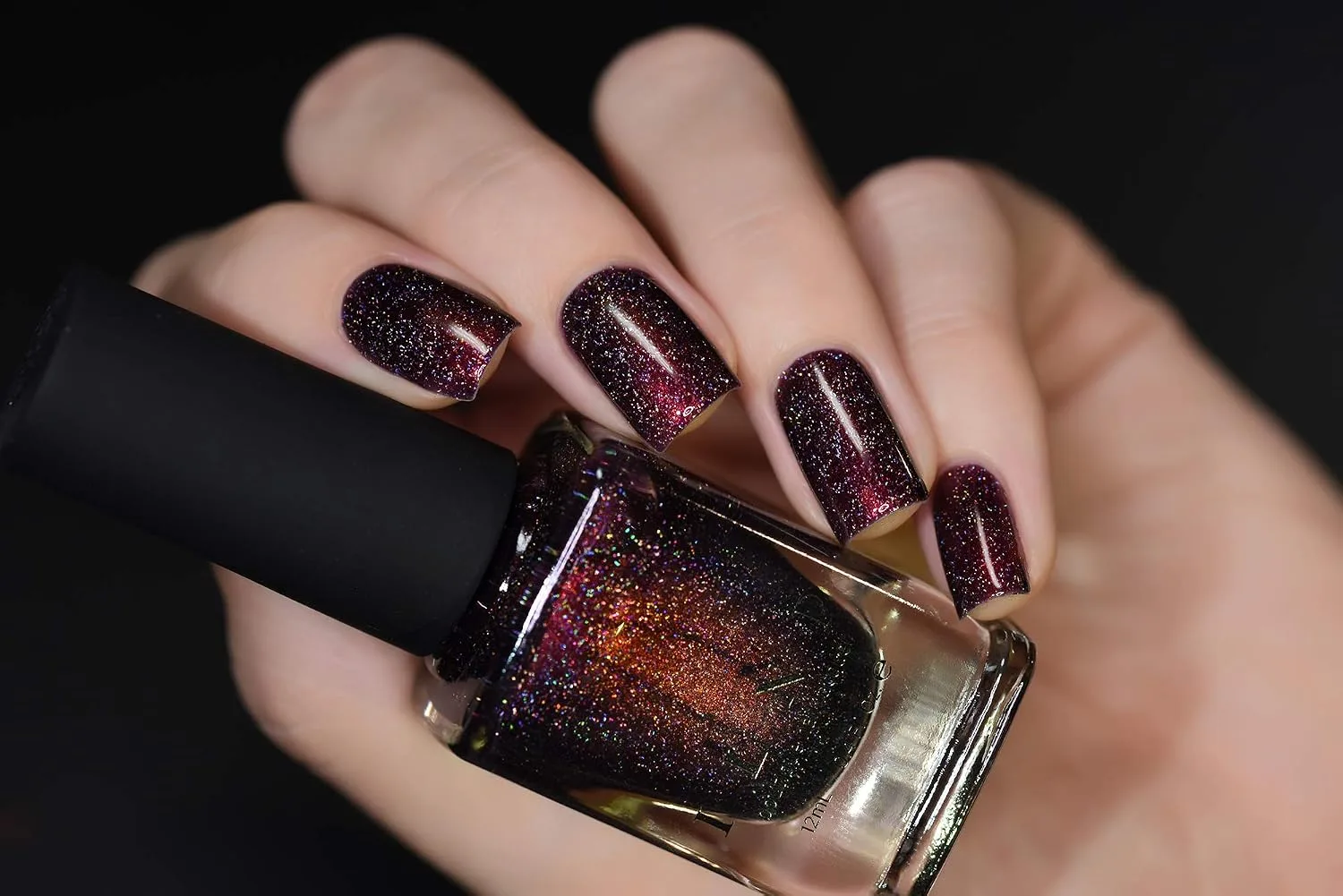 ILNP Bardot - Deep Mahogany Red Holographic Nail Polish