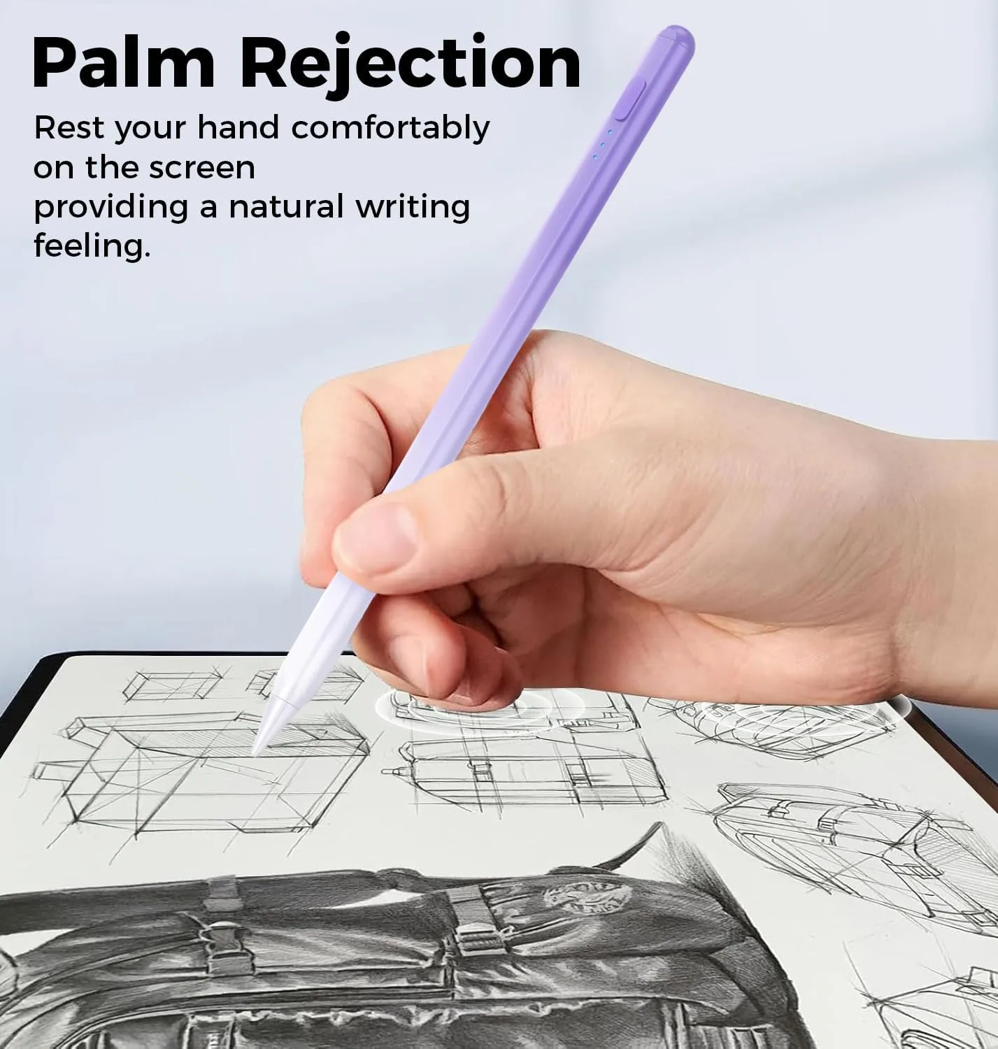 Stylus Pen for iPad 11th/10th/9th Generation,Fast Charge Apple Pencil Alternative,Palm Rejection,Tilt Sensitivity,Compatible with iPad 11/10/9/8/7/6th,Pro M4/13''/12.9"/11", Air M3/M2/5/4/3, Mini 6/5