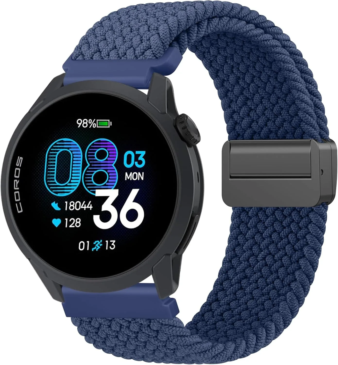 Amzpas Magnetic Braided Strap for COROS PACE 4 / PACE 3 / Pro/APEX 2 Pro/APEX Pro/APEX 46mm, 22mm Soft Nylon Sport WristBand Compatible with ACoros Pace 4/3 Watch Women Men