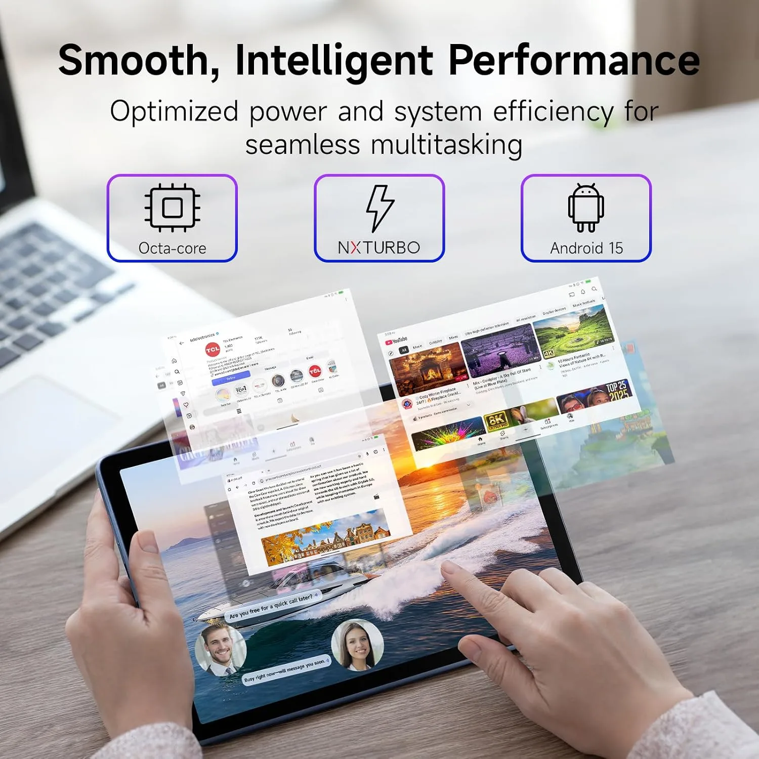 TCL TAB 10 Gen 4 Android Tablet, 10.1" FHD Display, 4+128GB