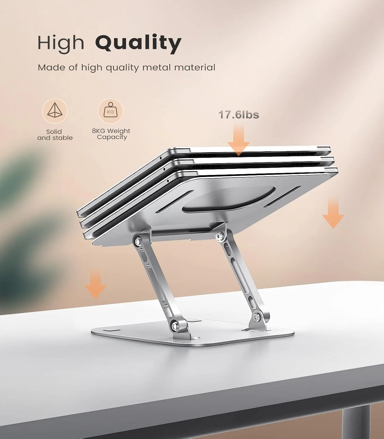 JOIOT Adjustable Aluminum Laptop Stand, Ergonomic Riser for 11-16" Laptops