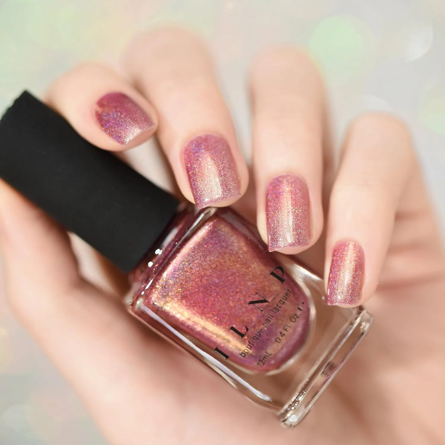 ILNP Champagne Blush - Vintage Pink Holographic Nail Polish