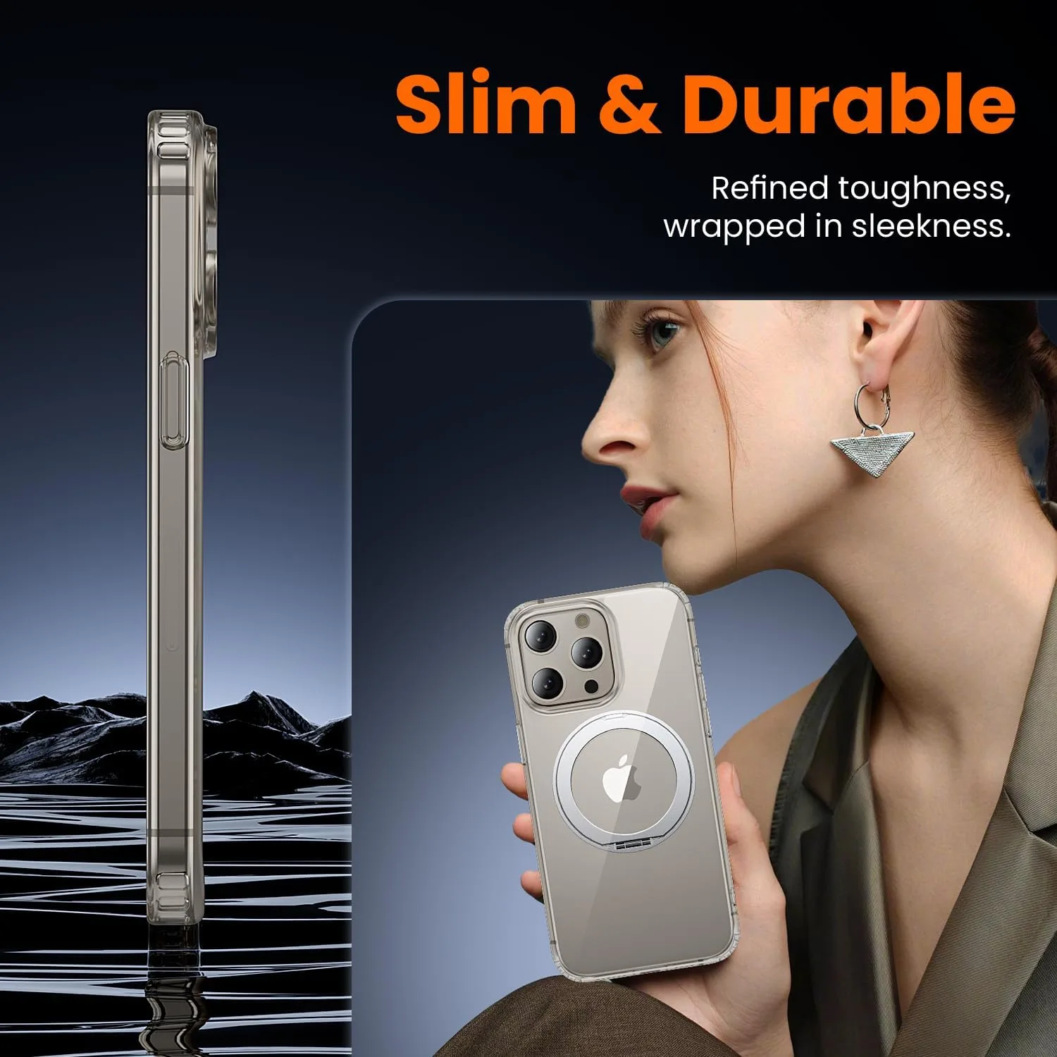 toushion 3 in 1 for iPhone 15 Pro Max Case Stand