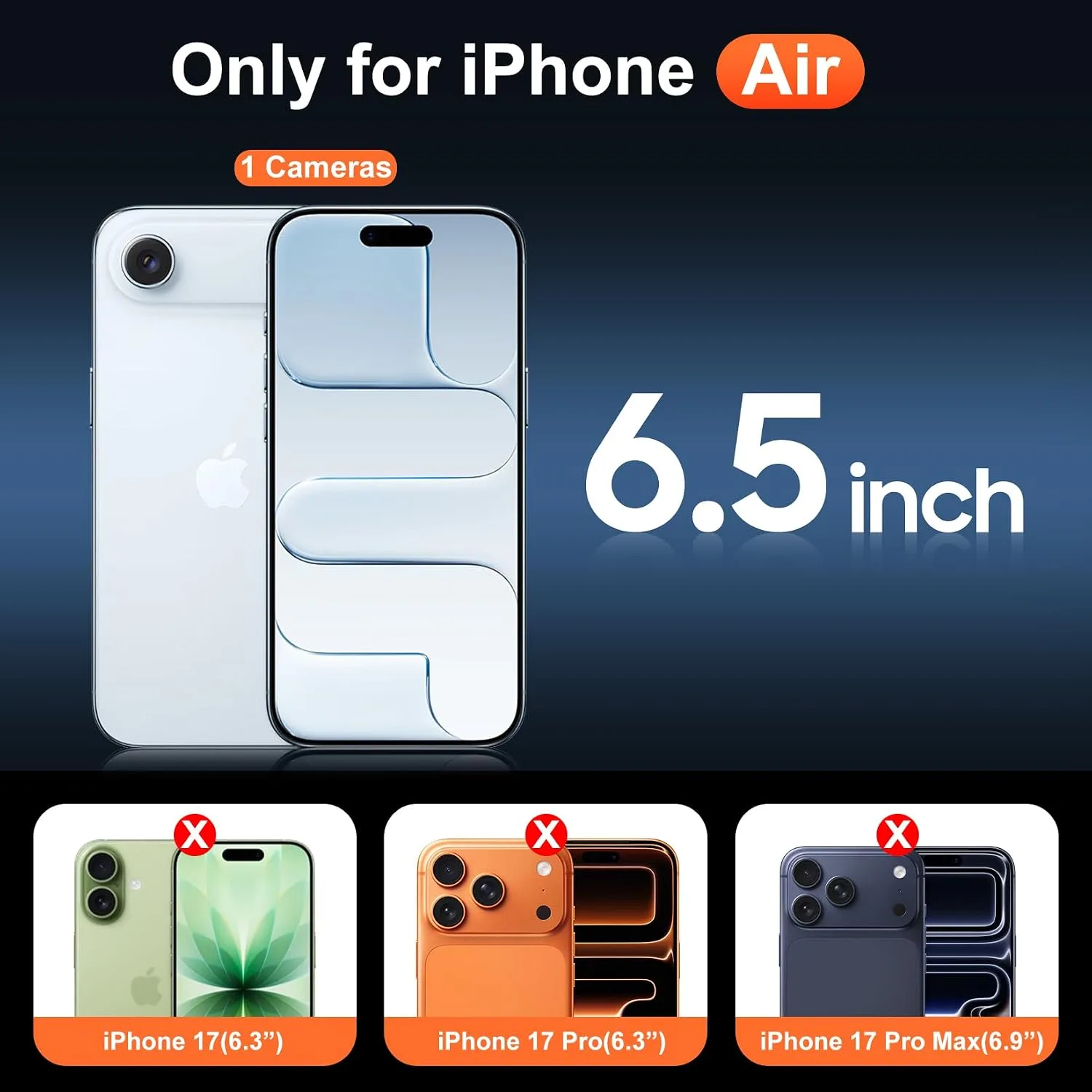 Temdan for iPhone AIR Case with Screen Protector Clear
