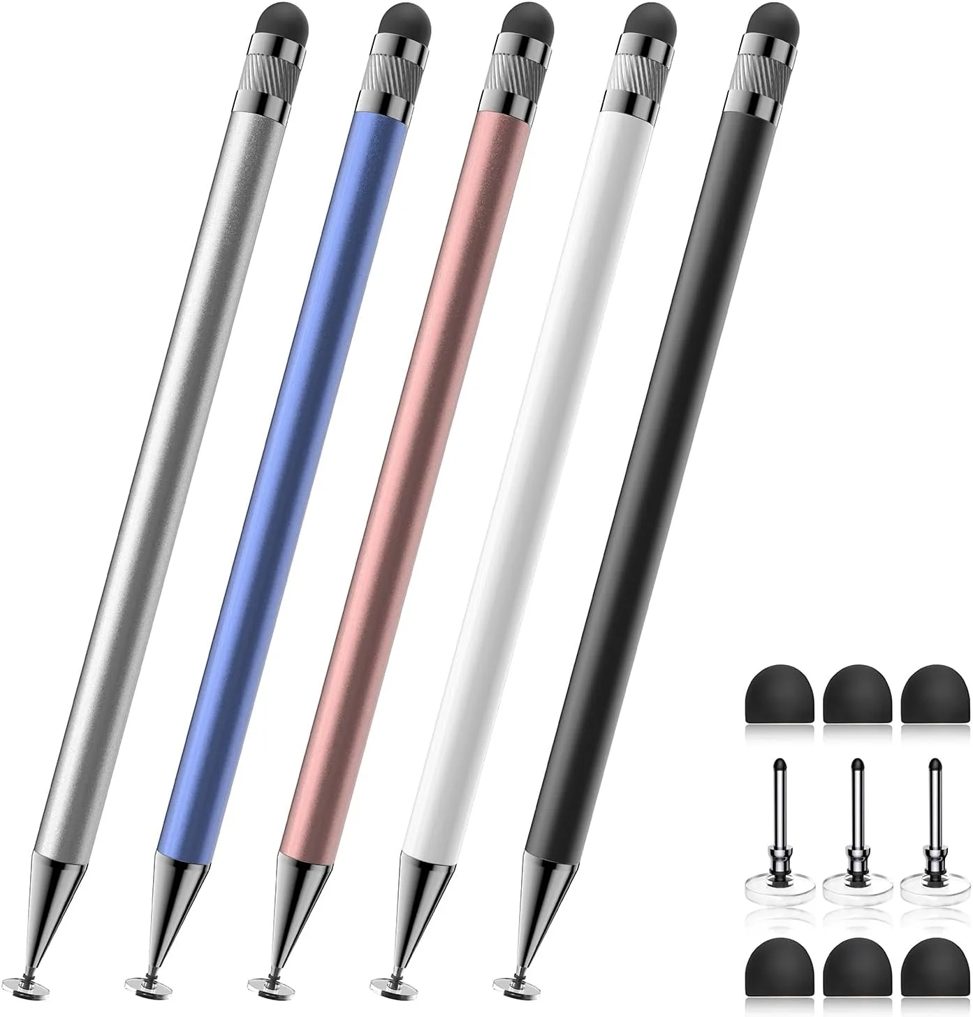Lápiz táctil Bopomofo Stylus 5 unidades 2 en 1 para pantallas capacitivas