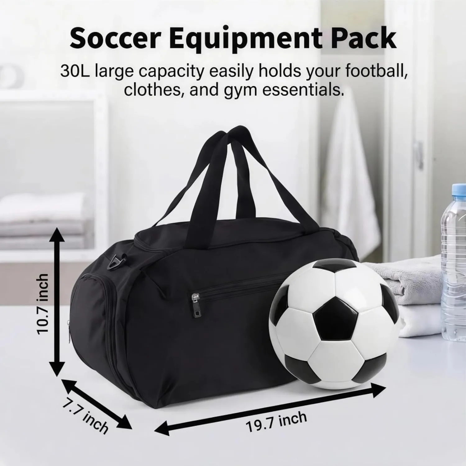 Soccer Bag with Shoe Compartment for Travel Gym Sports