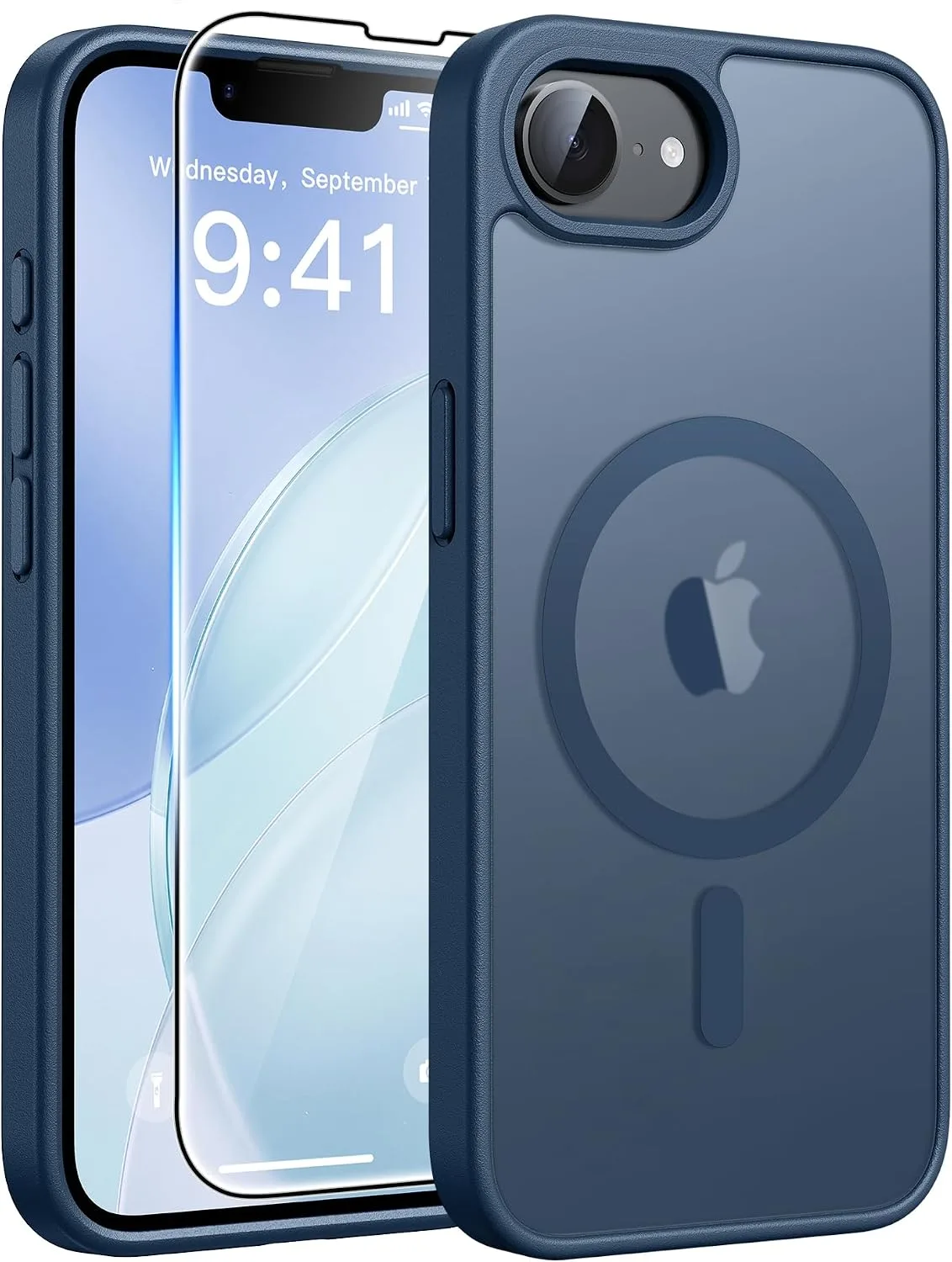 FNTCASE for iPhone 17e / 16e Case Fit for MagSafe Blue