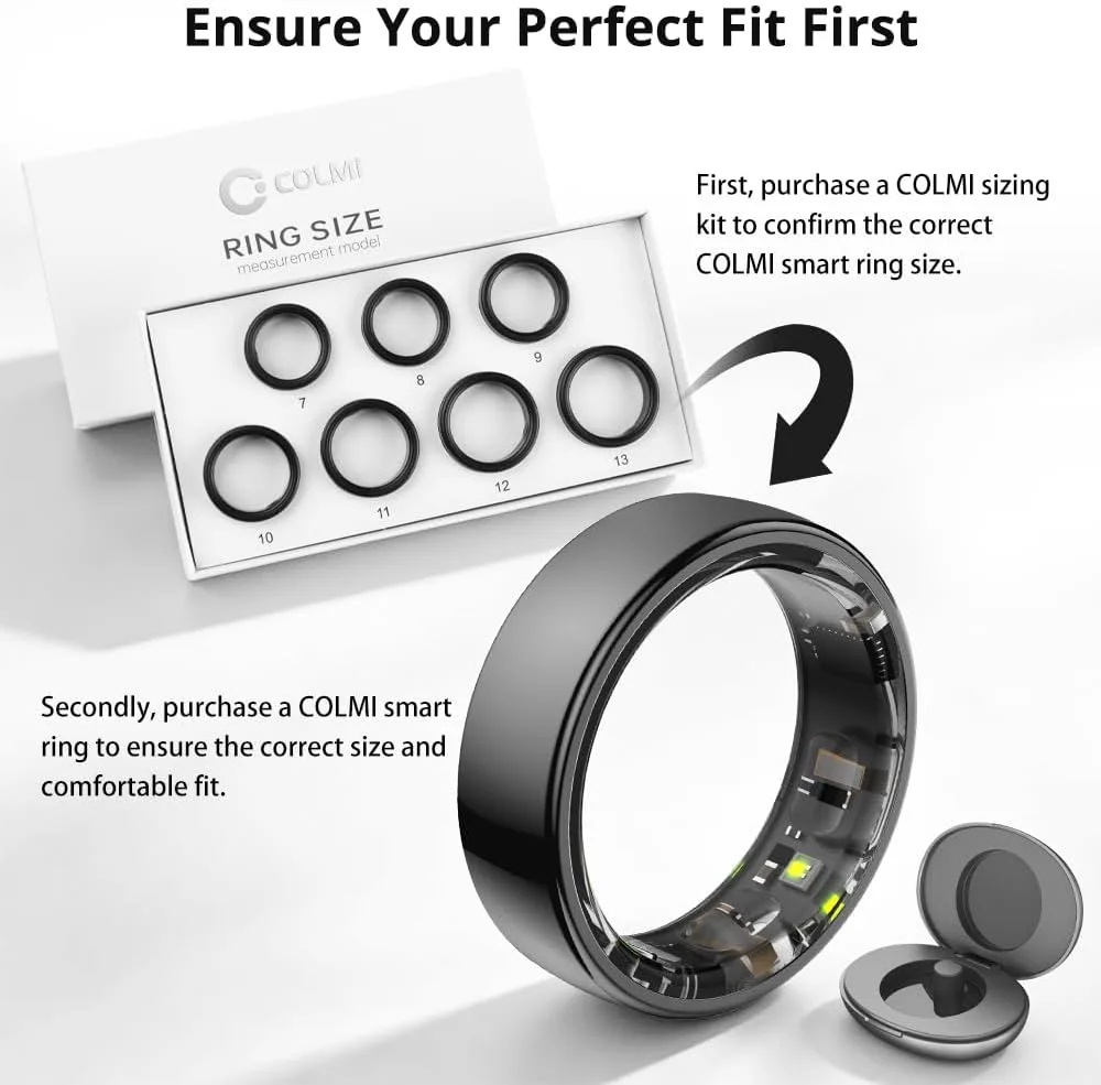 COLMI Ring 2 Pro Titanium Smart Ring, AI Health, Sleep & Fitness Ring.