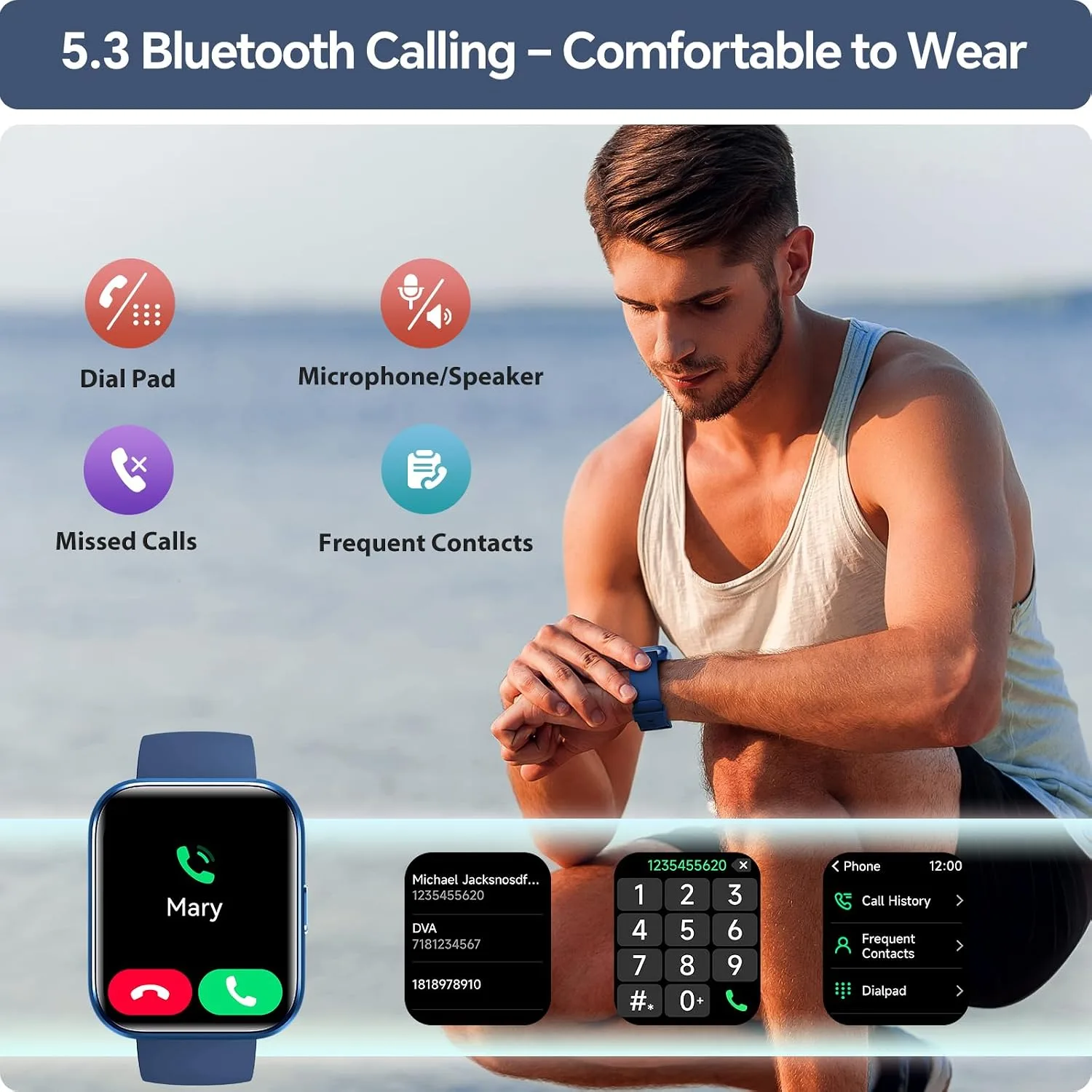 Smart Watch for Men, 1.85" HD Smart Watches Compatible iPhone/Samsung/Android (Answer/Make), Fitness Tracker Watch with Heart Rate/Sleep/SpO2 Monitor, Smartwatch 3ATM Waterproof 120+ Sport Modes Alexa
