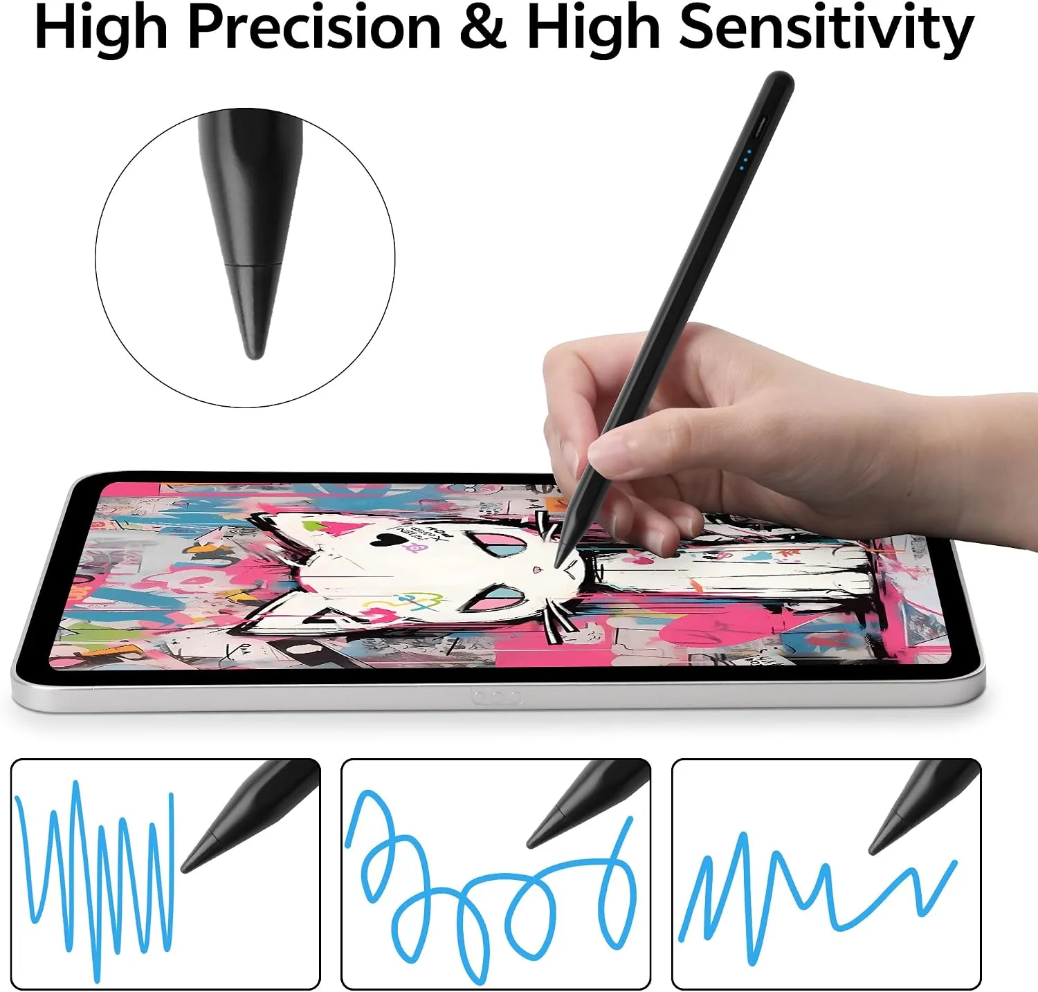 Stylus Pen for Apple Pencil iPad 2026-2018 A16 11th Generation Air Pro Mini