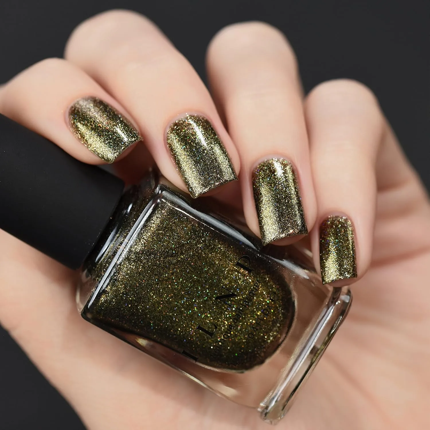 ILNP Caesar - Deep Olive Holographic Metallic Nail Polish