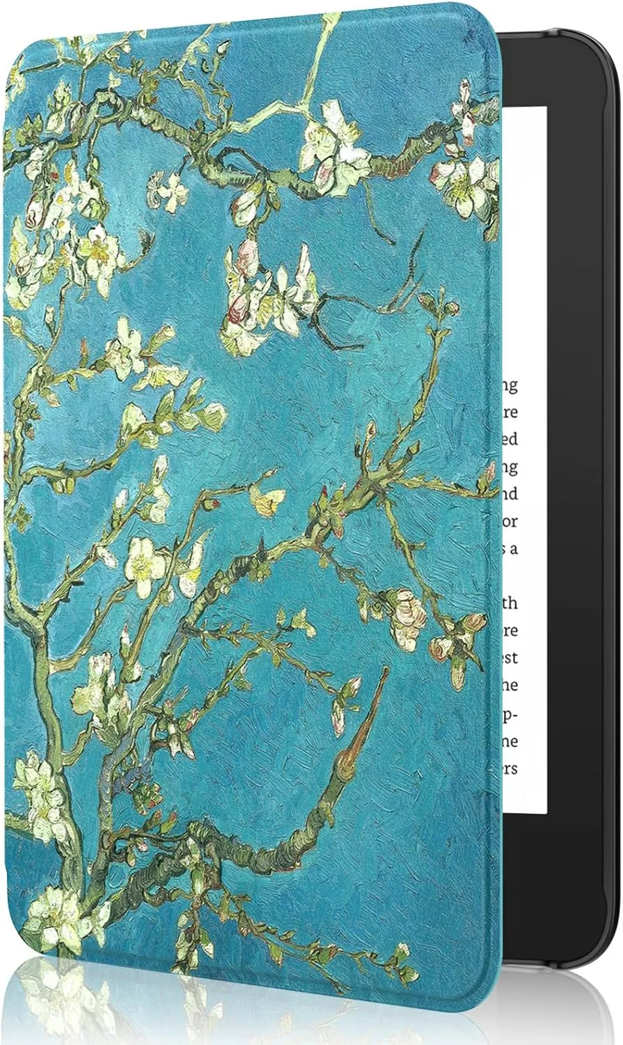 MoKo Case for 6" Amazon Kindle Basic 11th Gen 2024/2022, Apricot Blossom