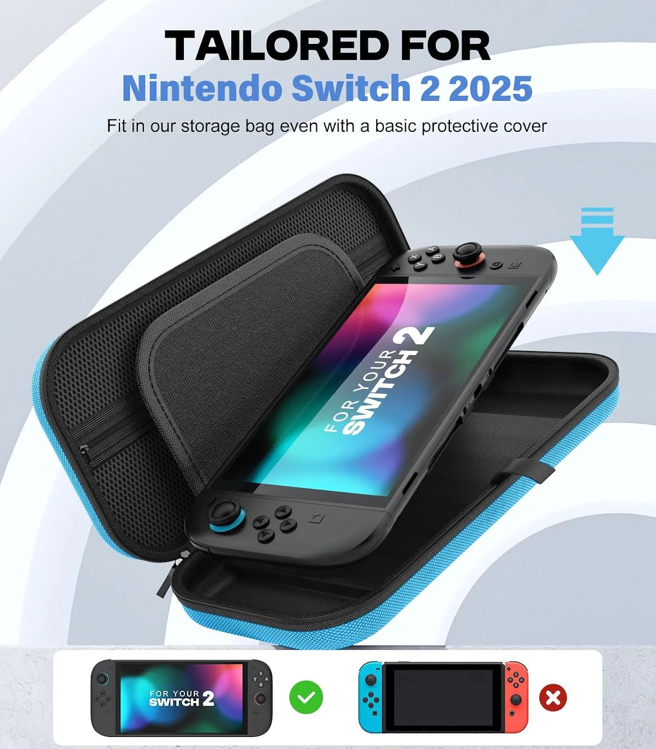 MoKo Carrying Case for Nintendo Switch 2 2025 Holds 10 Cartridges w/Pockets