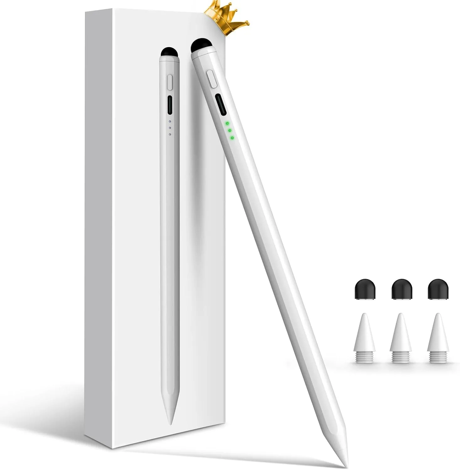 Lápiz Stylushome para Apple iPad con carga rápida USB C doble punta