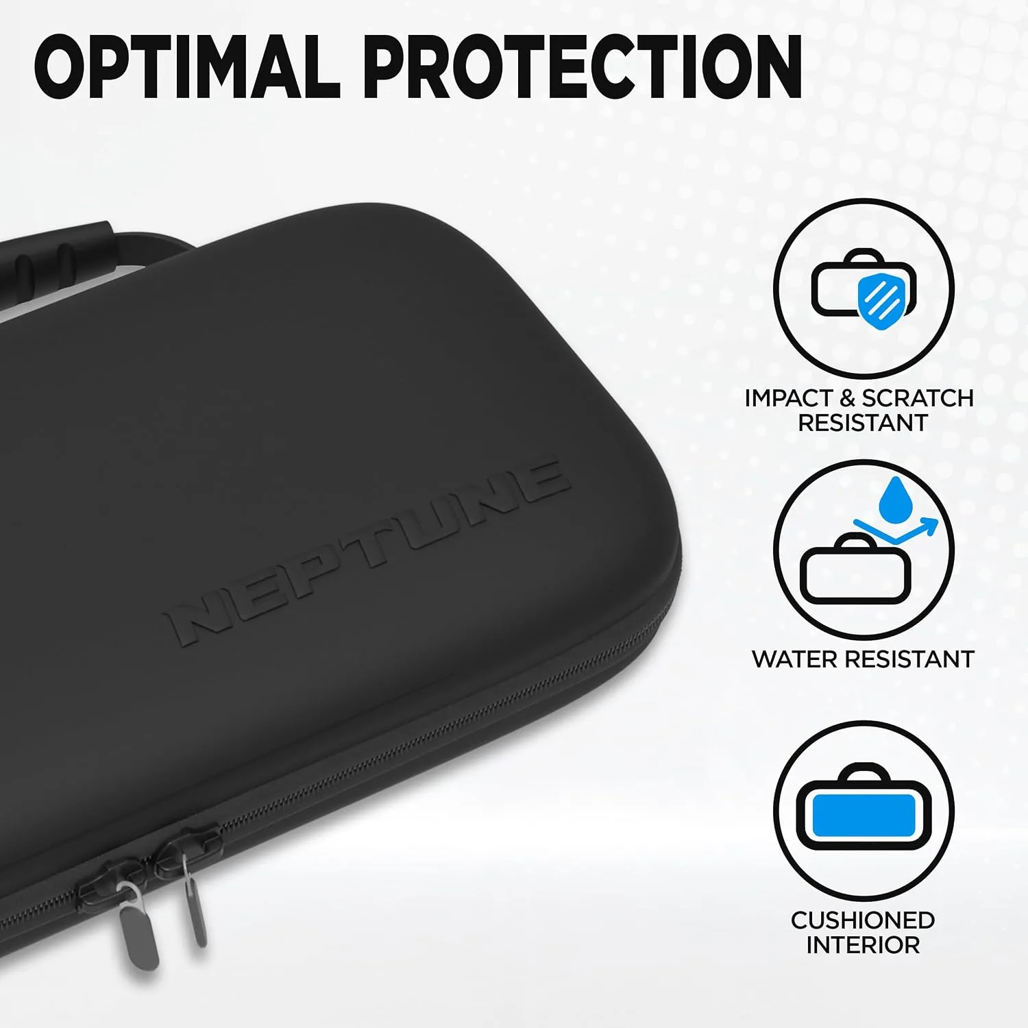 Neptune Protective Nintendo Switch Case – Switch/OLED Travel Case Bundle w/ Game Cartridge Holder, Screen Protector, Microfiber Towel | Nintendo Switch Carrying Case, Switch Accessories & Protection