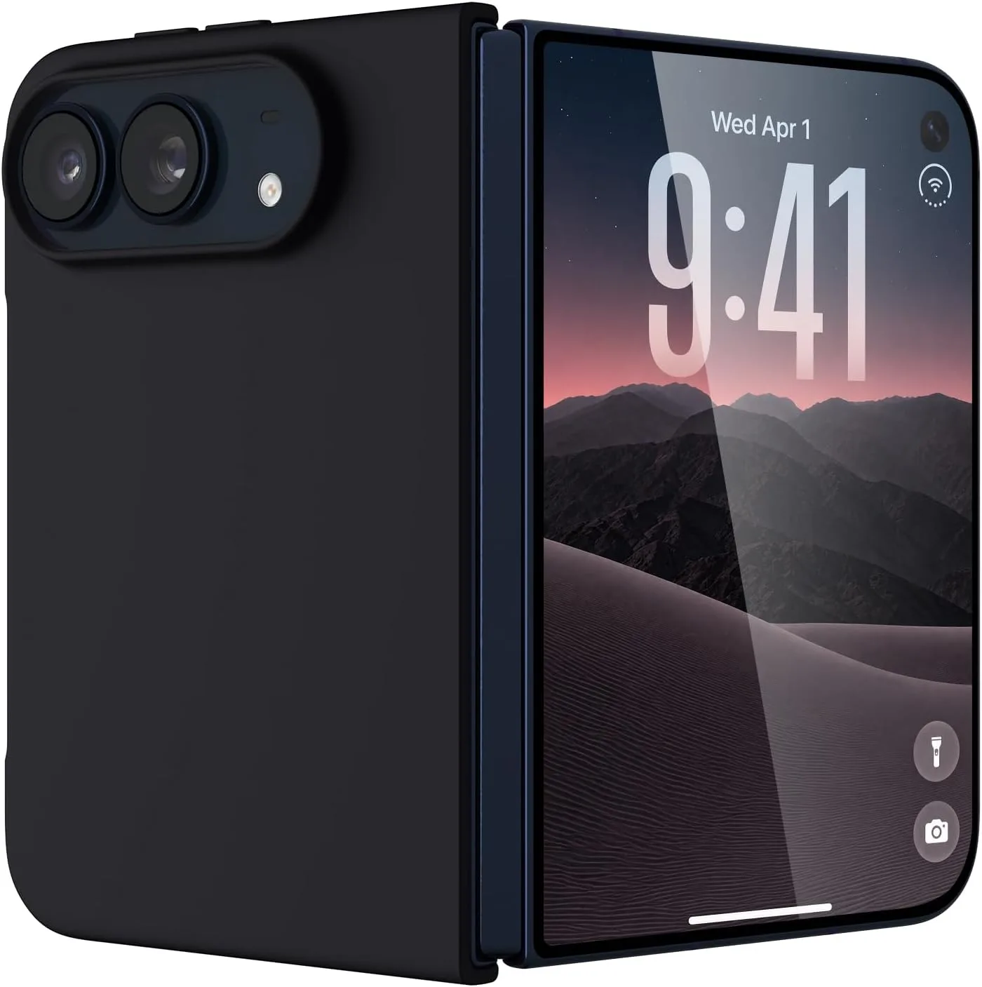 ORNARTO for iPhone Duo Case,Magnetic Slim Liquid Silicone,Black