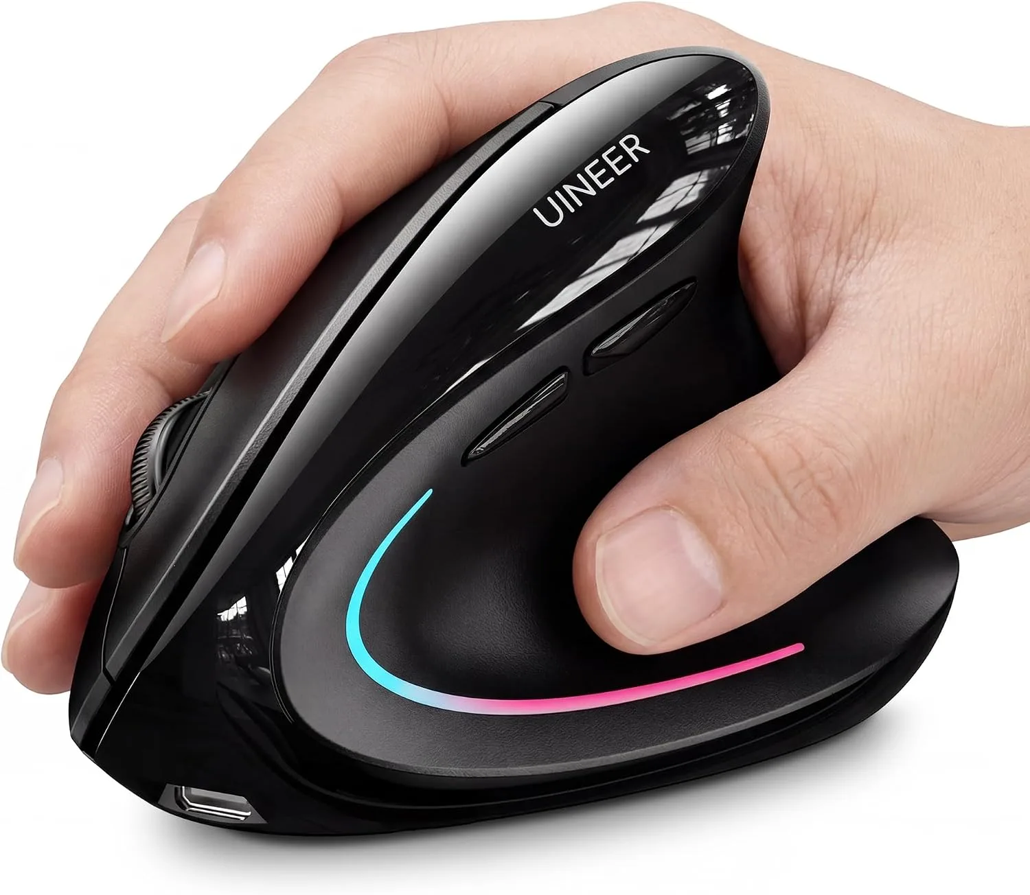 Mouse ergonómico vertical Uineer inalámbrico Bluetooth 3 dispositivos