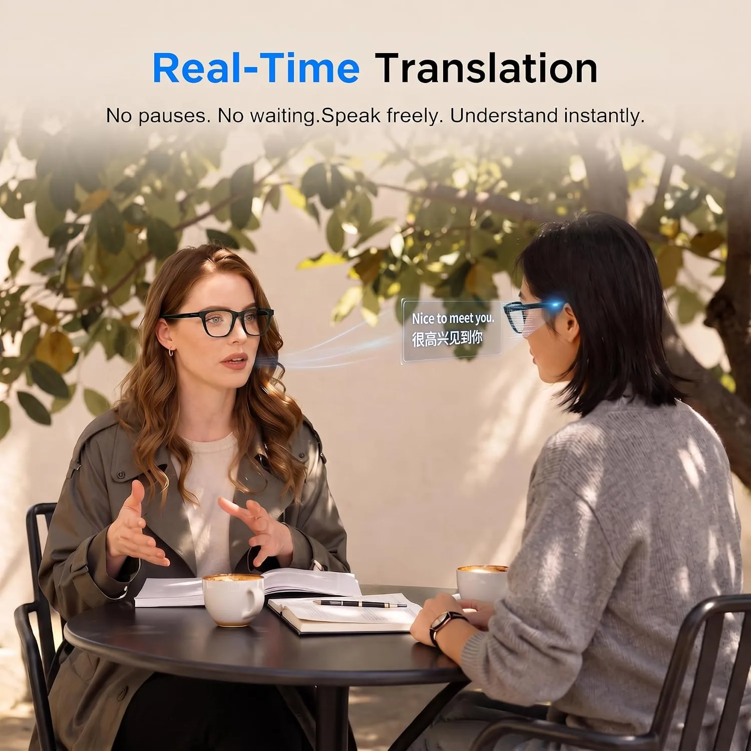 Smart Glasses with Camera, 13MP HD AI Recording Sunglasses for Men Women
