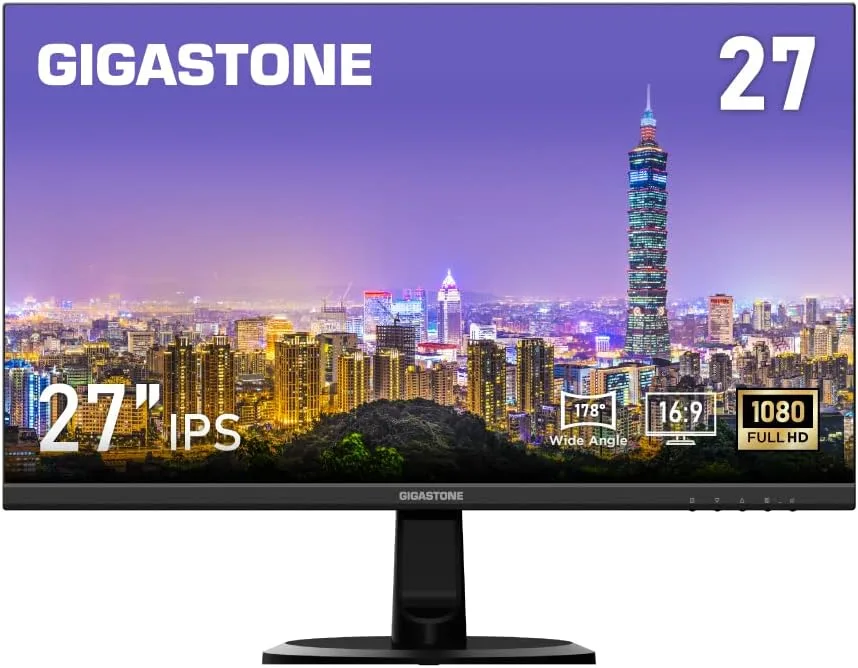 Gigastone 21.45 inch VA LED Back Light Monitor 2-Pack 75Hz FHD 1920 x 1080, 1080P 178° Wide View Frameless, Dual Monitor, 4ms, Eye Care Technology, Ergonomic Tilt VESA Mount, HDMI VGA