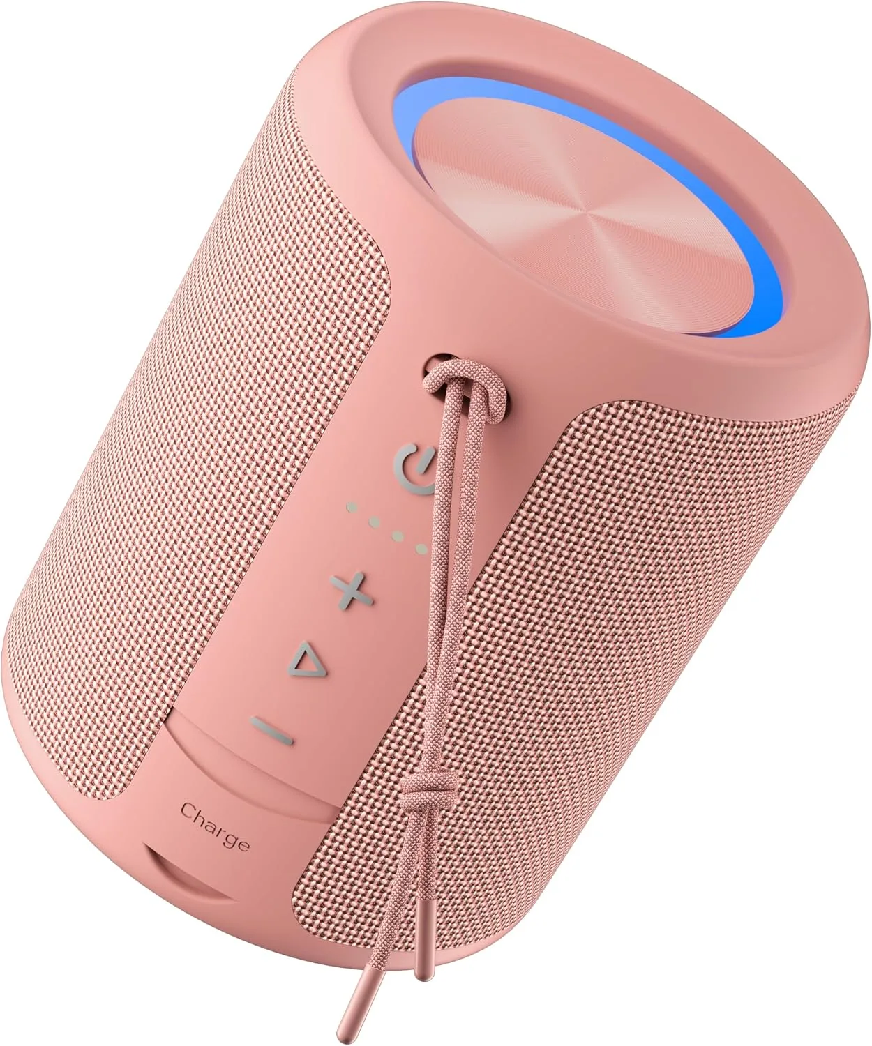 Portable Bluetooth Speaker, IPX7 Waterproof Wireless Speaker with 20W Loud Stereo Sound, 15H Playtime & Beat-Synced RGB Light, Small Outdoor Speaker for Shower, Pool, Beach,Hiking,Gifts(Pink)