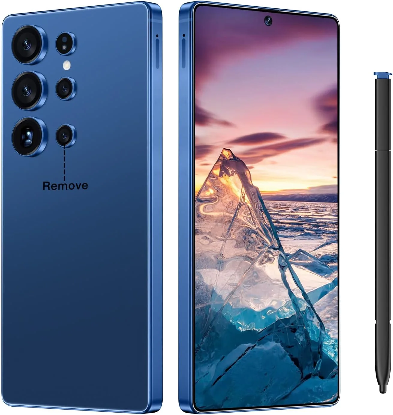 I25Ultra Unlocked Smartphone,16+512GB Unlocked Phone,6.9" HD+ Display,Built in Pen,Snapdragon 8 Gen3 7000mAh Dual Speakers 5G/Face ID/Fingerprint Lock/Dual SIM/GPS (Blue)