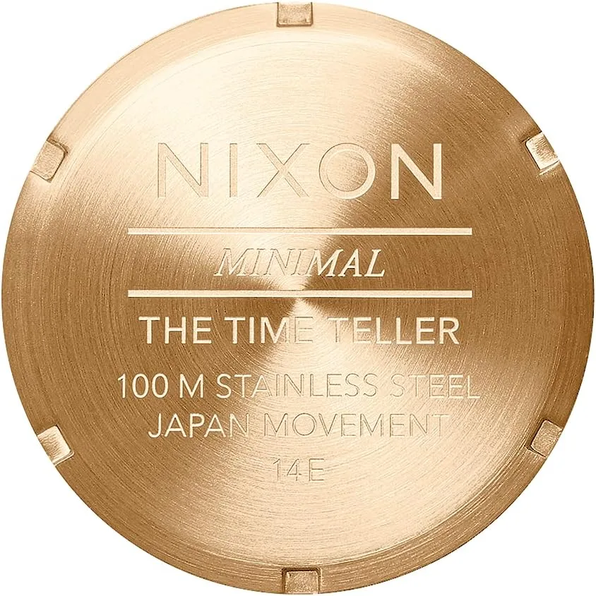 NIXON Time Teller A045 - 100m Water Resistant Men's Analog Fashion Watch (37mm Watch Face, 19.5mm-18mm Stainless Steel Band)