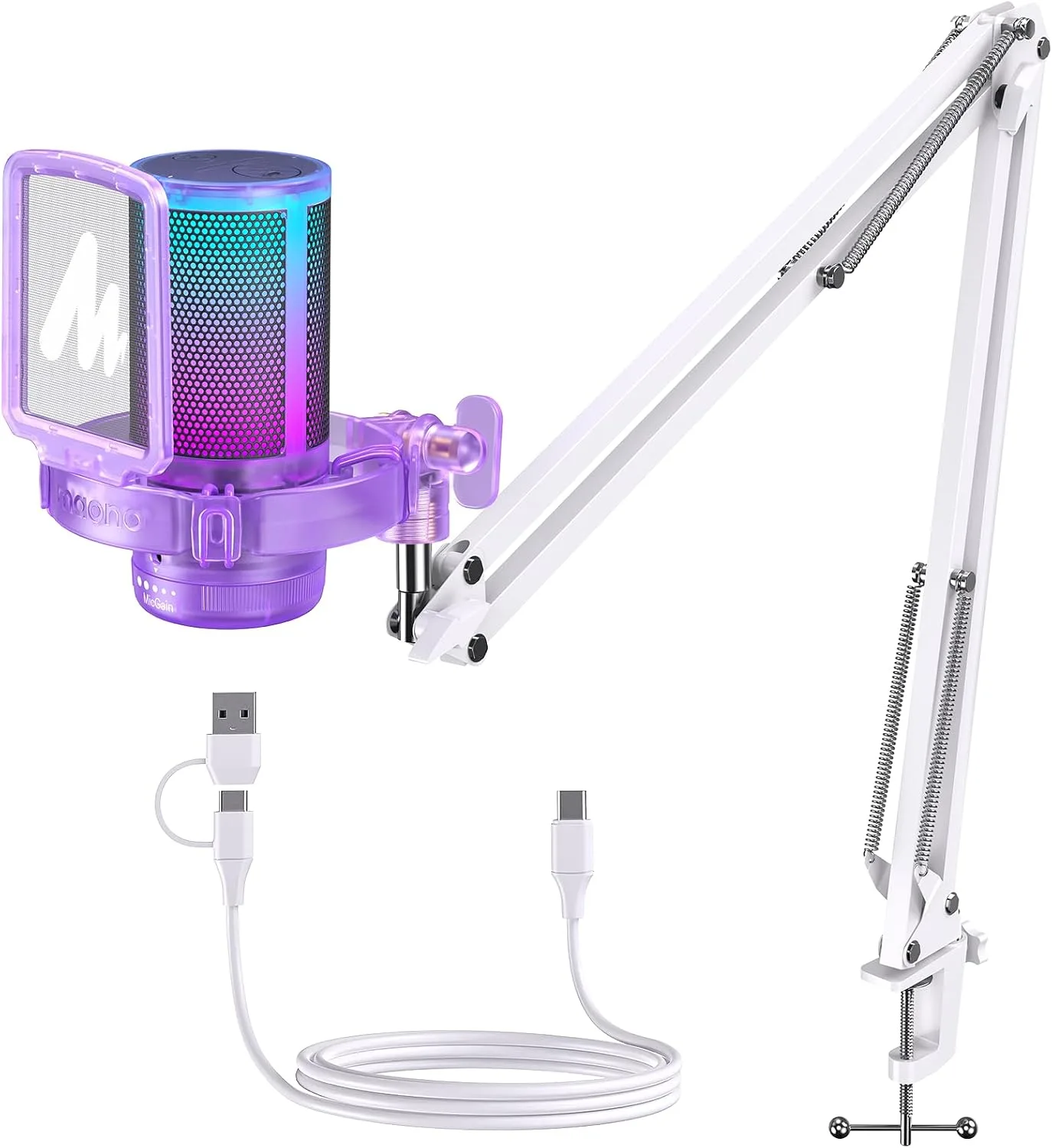 MAONO DGM20S USB Microphone for PC with Clear Voice & Noise Reduction