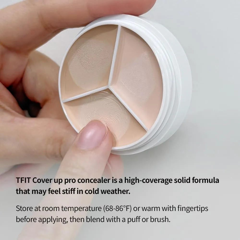 TFIT 3 Color Concealer Cream Palette Full Coverage 0.52 Ounce 03 Cool